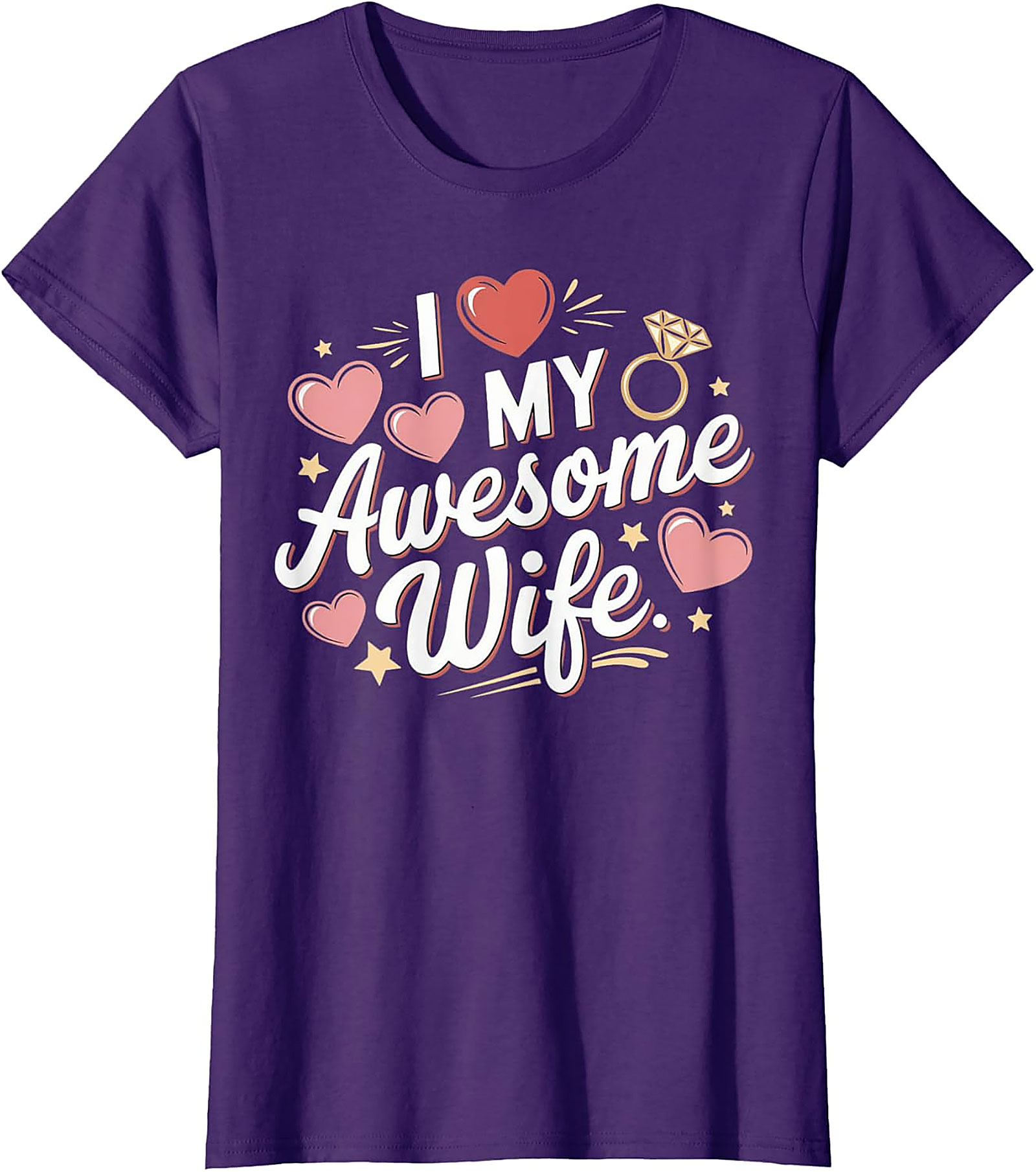 I Love My Awesome Wife T-Shirt | Funny Marriage Graphic Tee