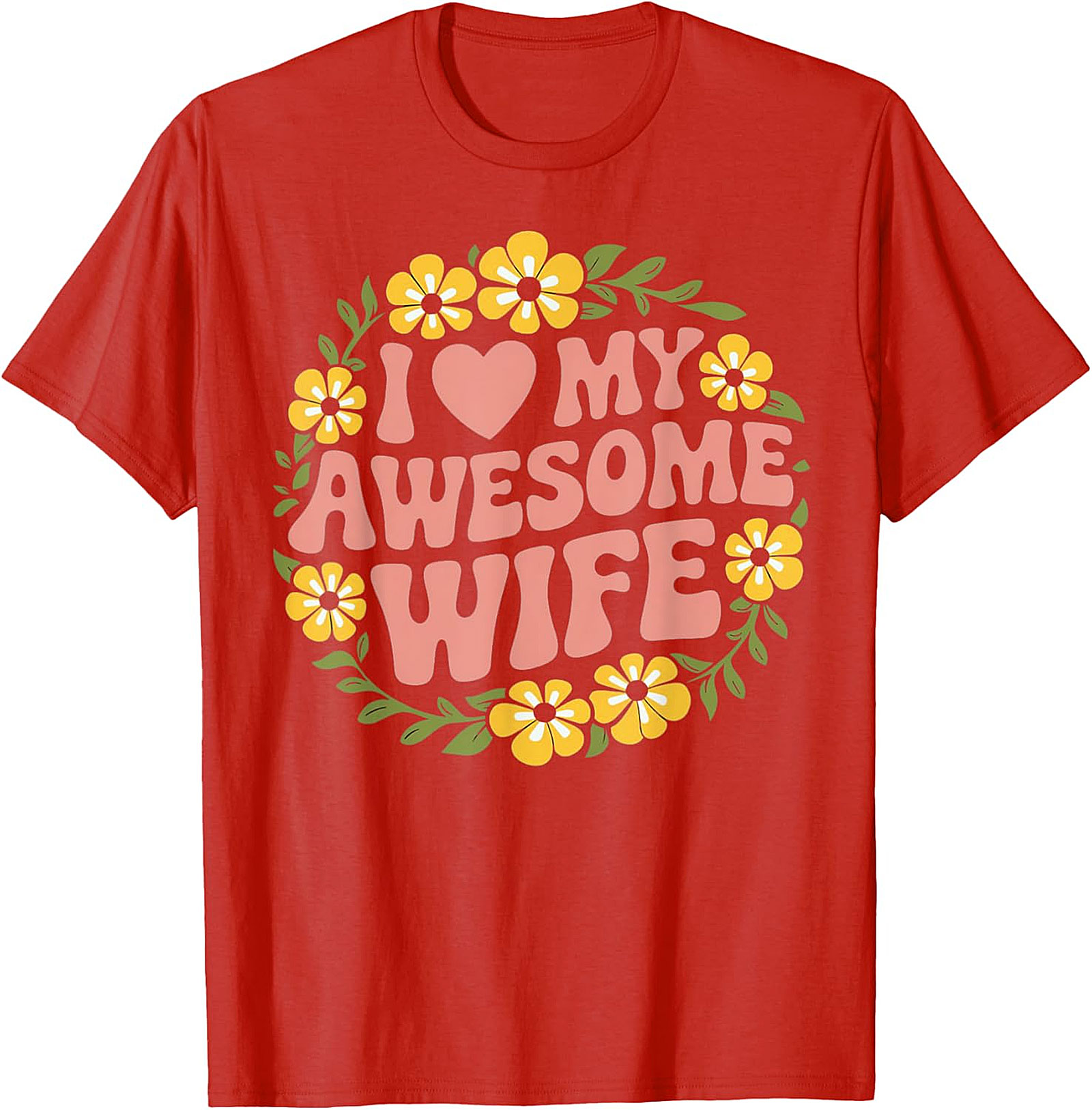 Awesome Wife T-shirt | Retro Floral Husband Gift Tee