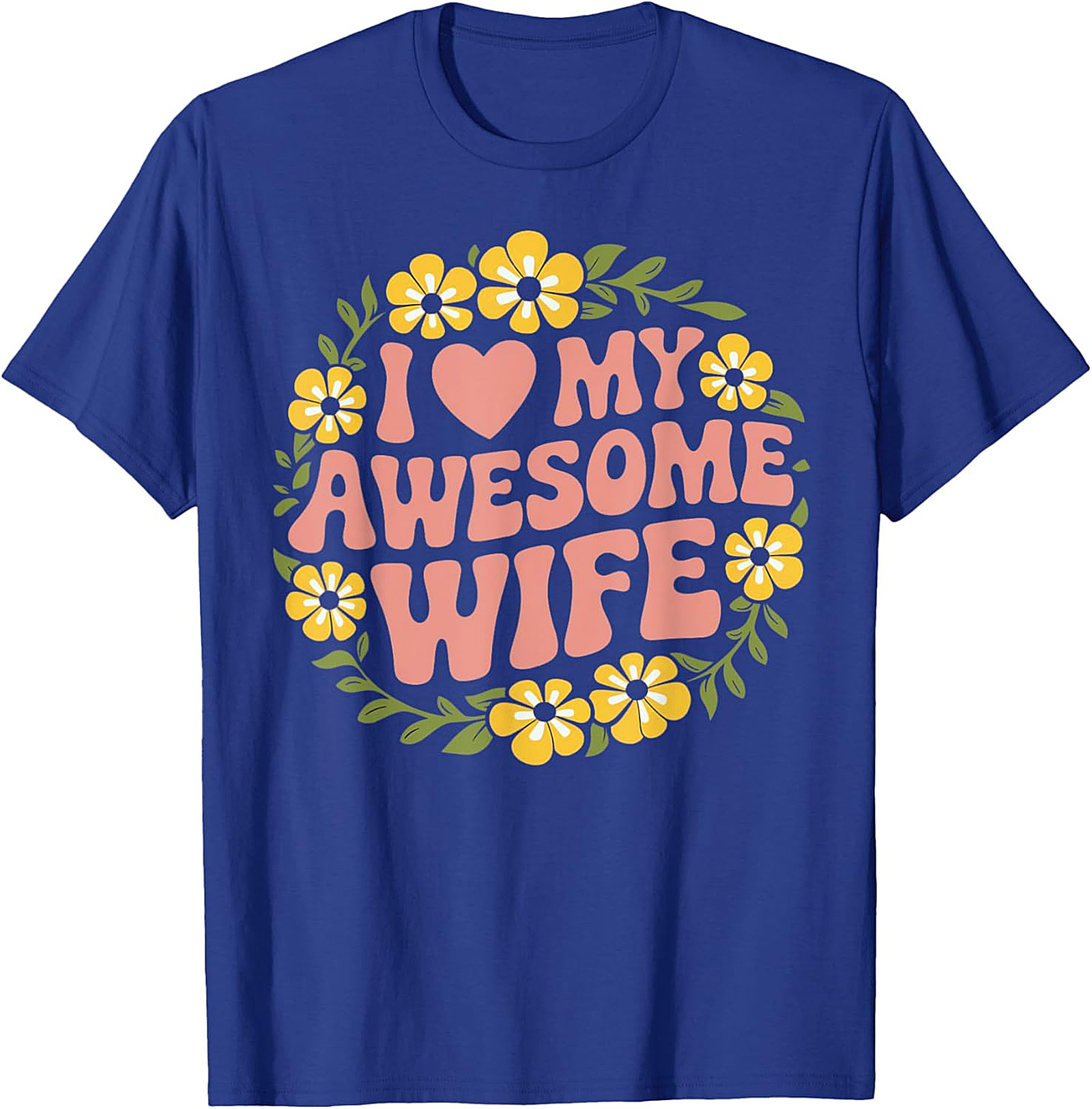 Awesome Wife T-shirt | Retro Floral Husband Gift Tee