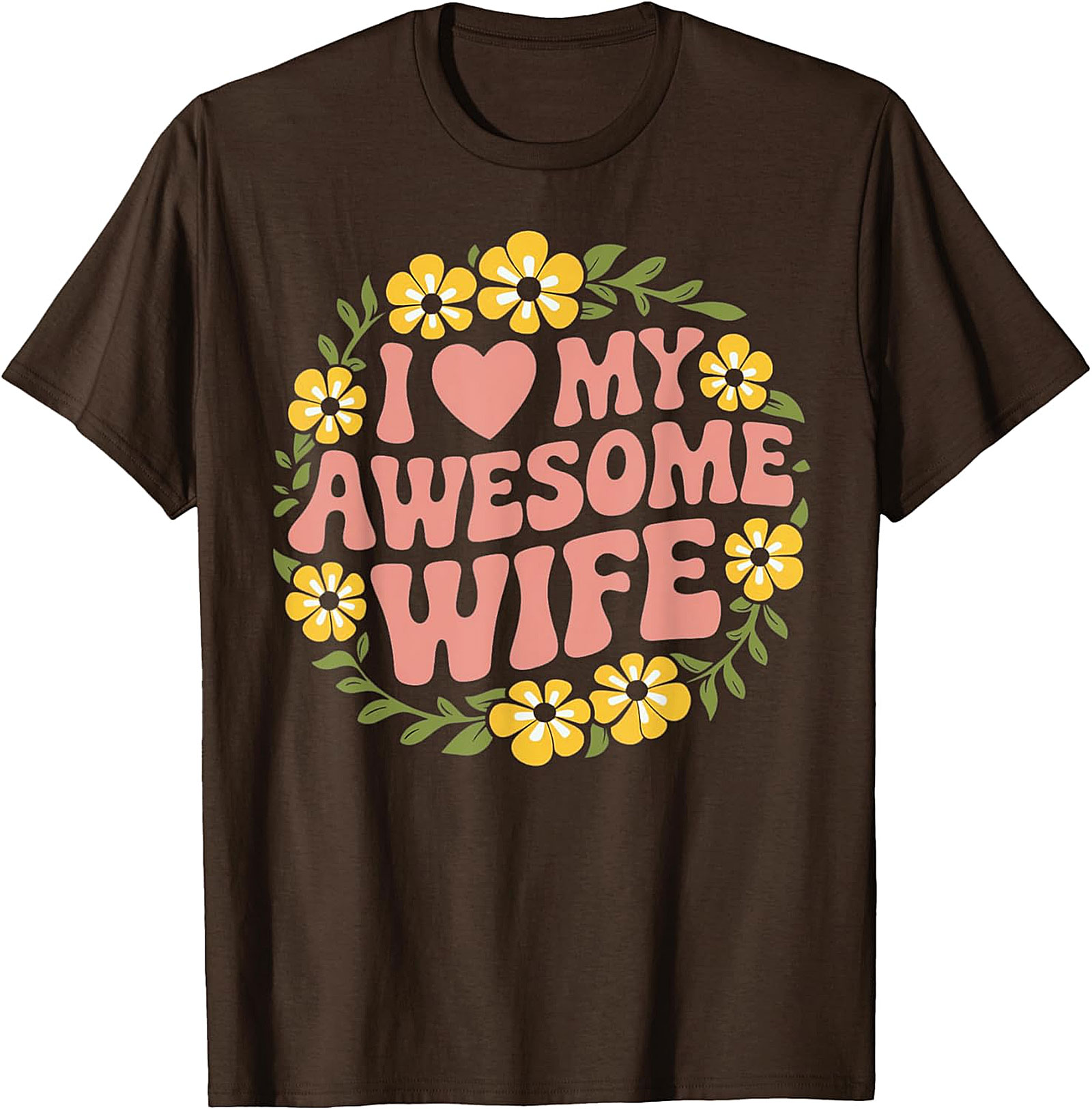 Awesome Wife T-shirt | Retro Floral Husband Gift Tee