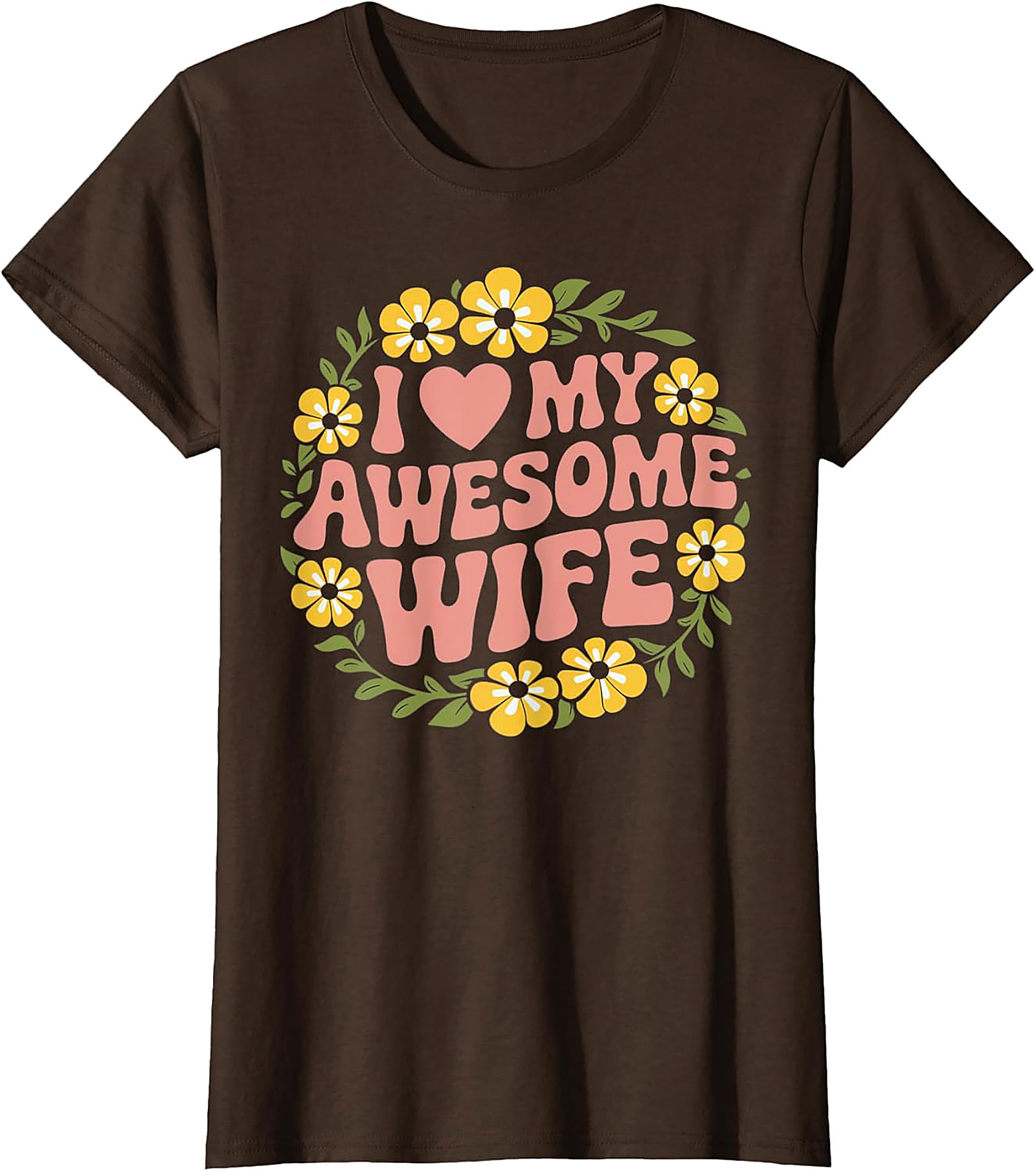 Awesome Wife T-shirt | Retro Floral Husband Gift Tee