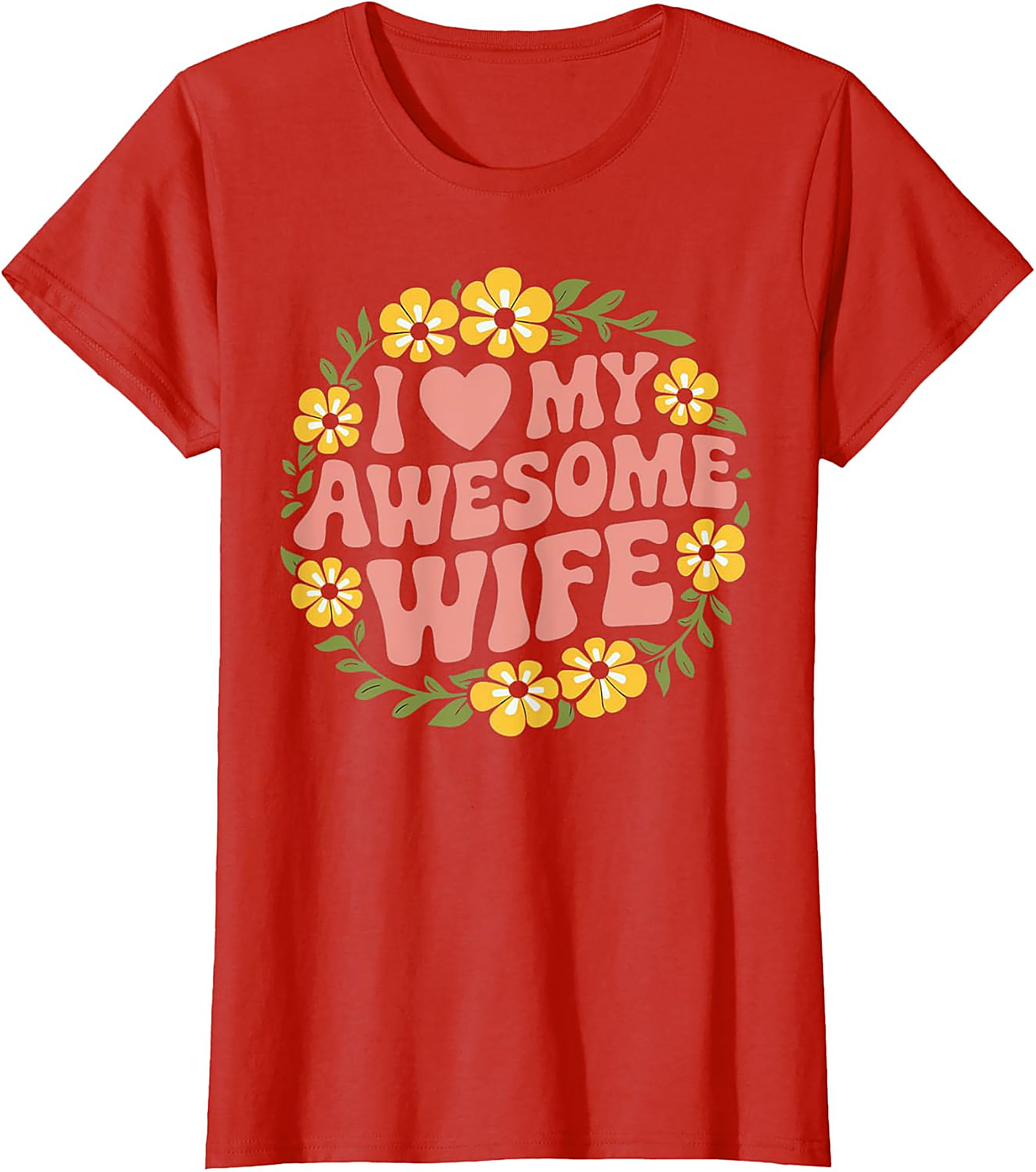 Awesome Wife T-shirt | Retro Floral Husband Gift Tee