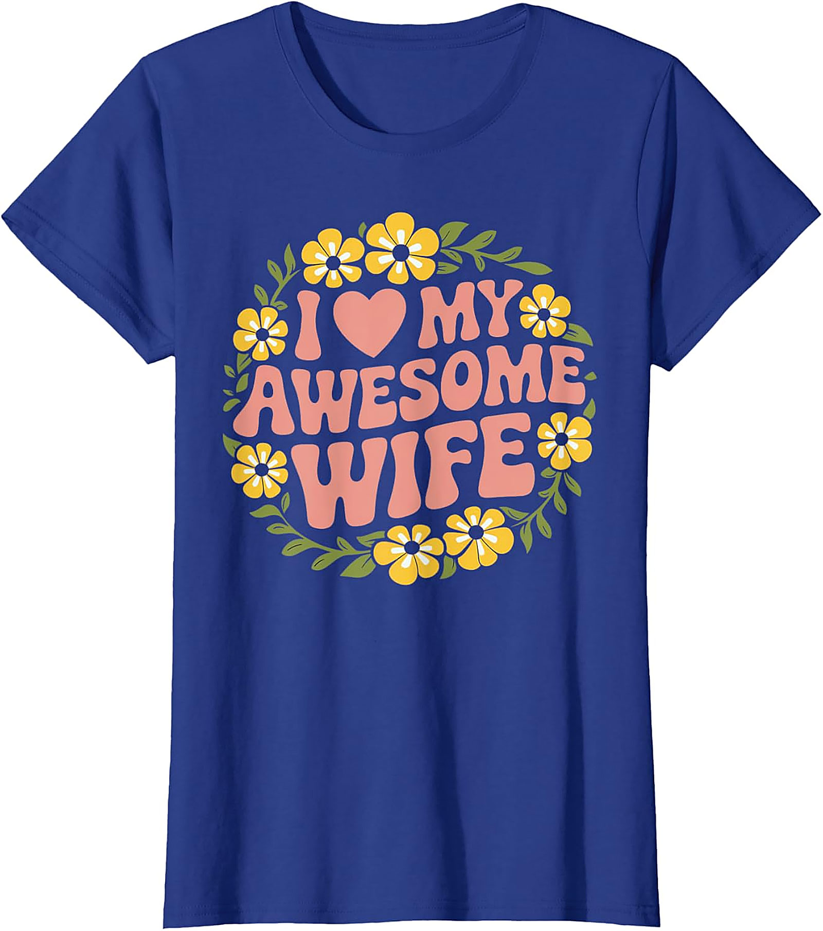 Awesome Wife T-shirt | Retro Floral Husband Gift Tee