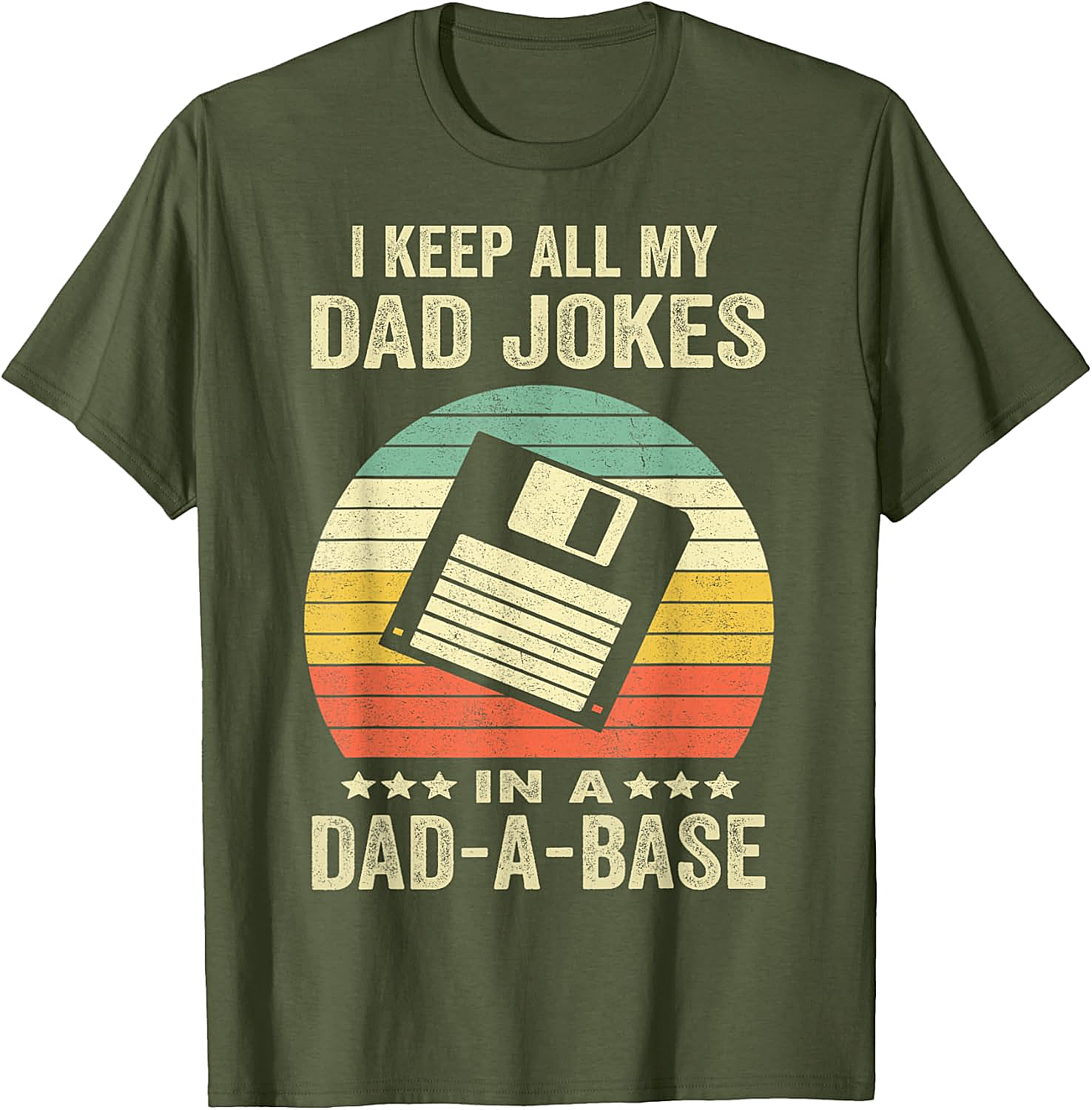 Dad-A-Base Retro T-Shirt  Funny Dad Joke Graphic Tee