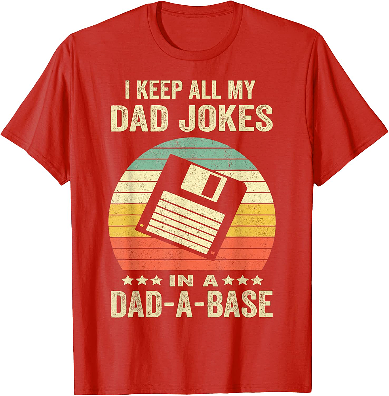  Dad-A-Base Retro T-Shirt  Funny Dad Joke Graphic Tee