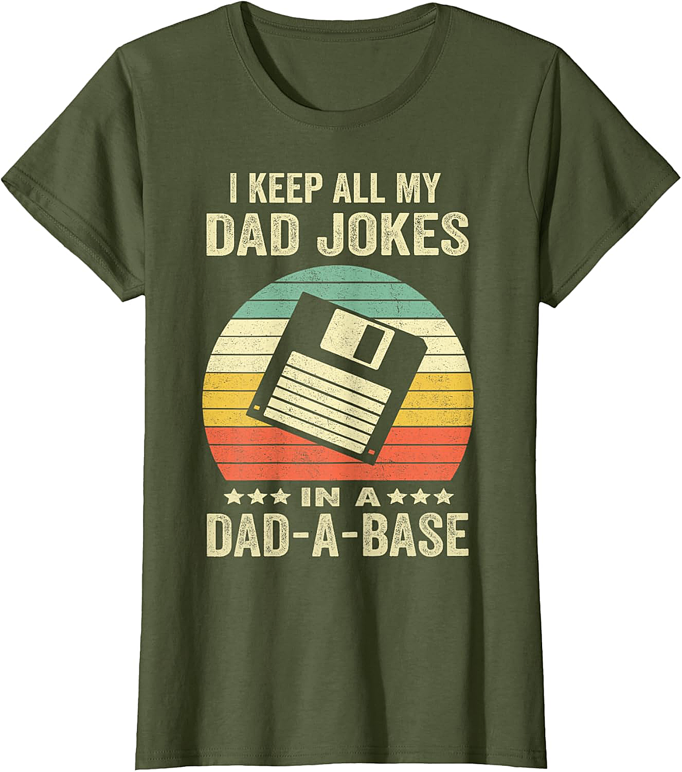  Dad-A-Base Retro T-Shirt  Funny Dad Joke Graphic Tee