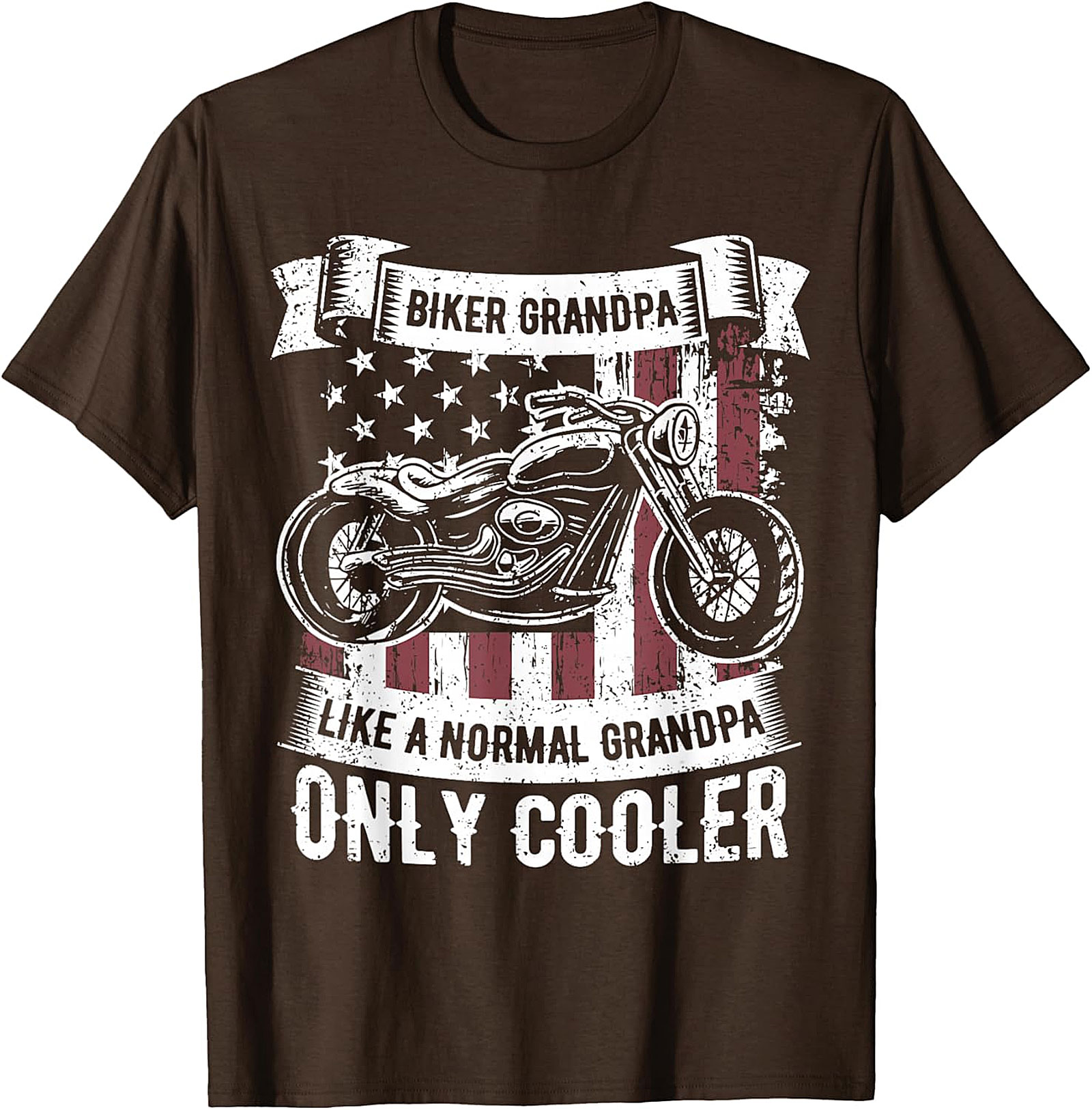  Biker Grandpa T-Shirt - Like a Normal Grandpa Only Cooler