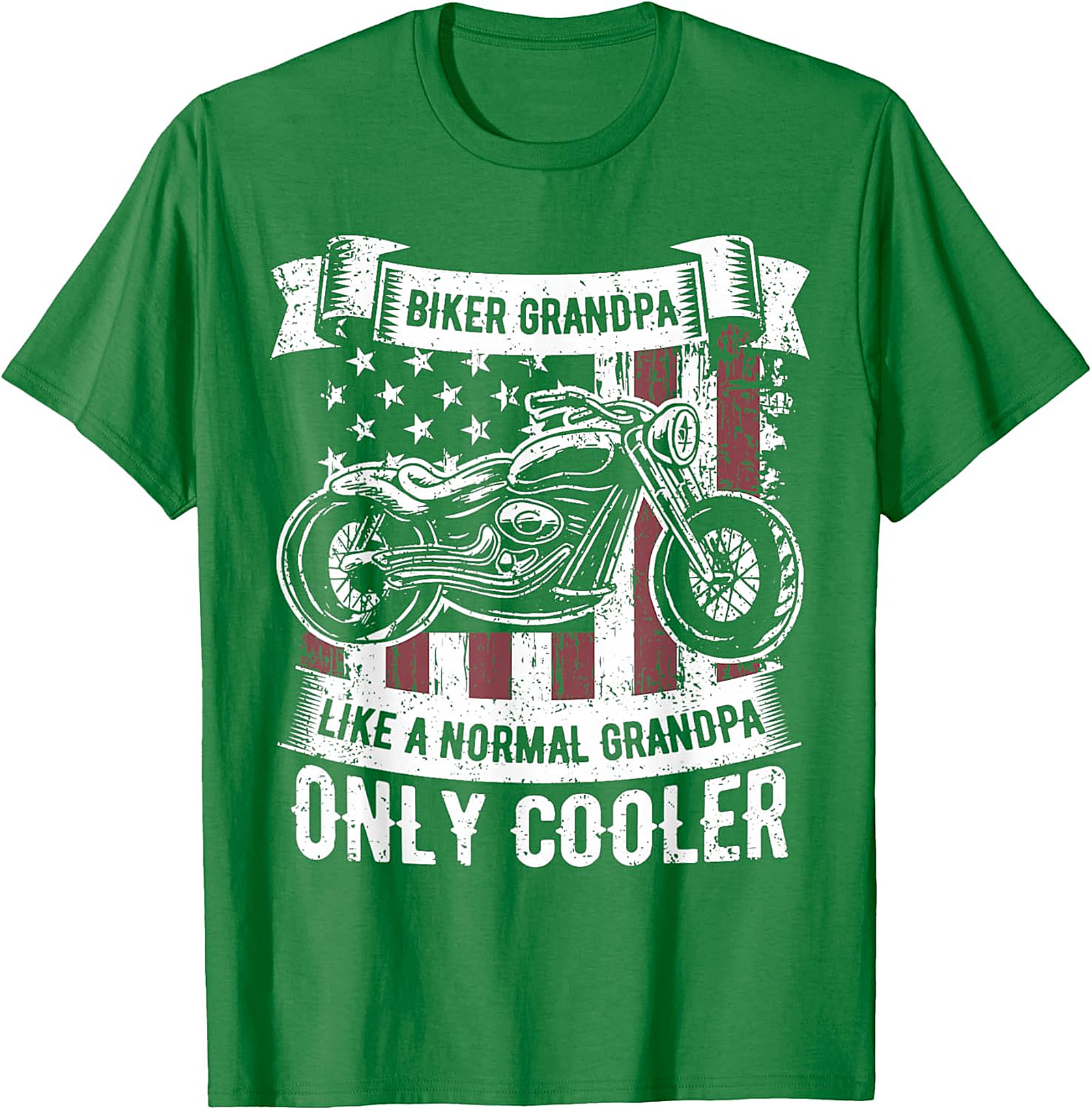  Biker Grandpa T-Shirt - Like a Normal Grandpa Only Cooler