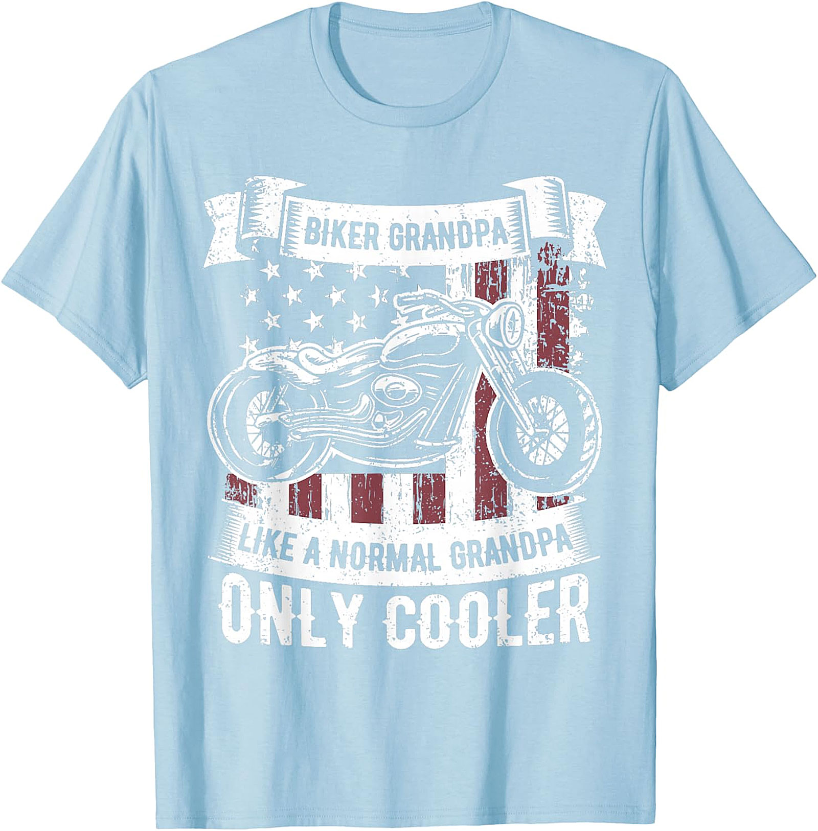  Biker Grandpa T-Shirt - Like a Normal Grandpa Only Cooler