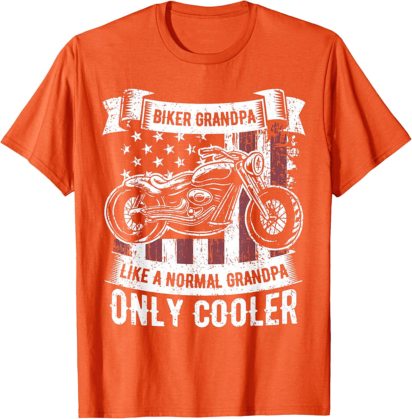  Biker Grandpa T-Shirt - Like a Normal Grandpa Only Cooler
