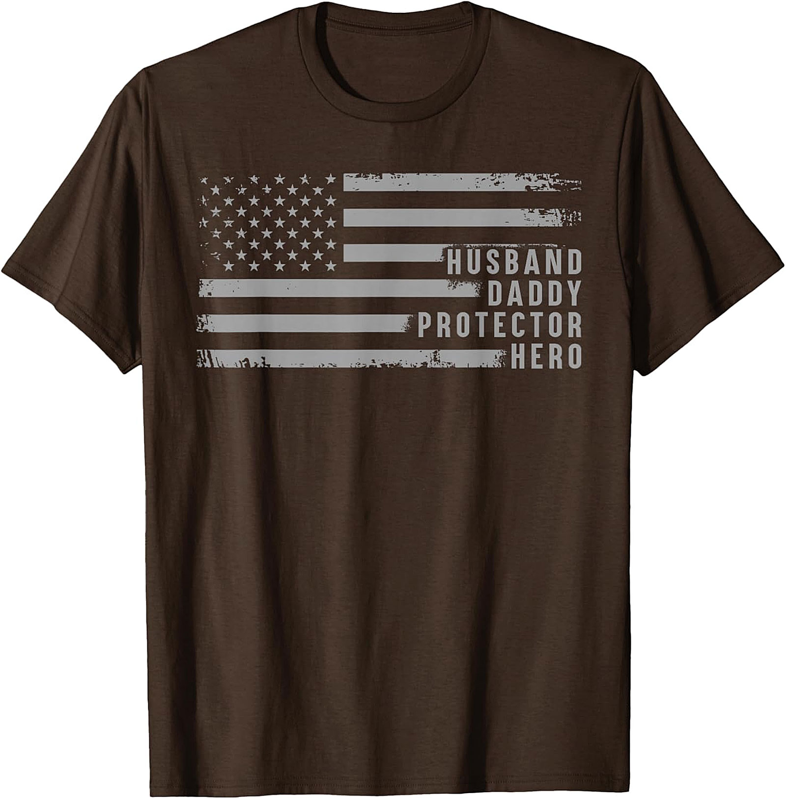 Husband Daddy Protector Hero American Flag T-Shirt | Gift for Dad