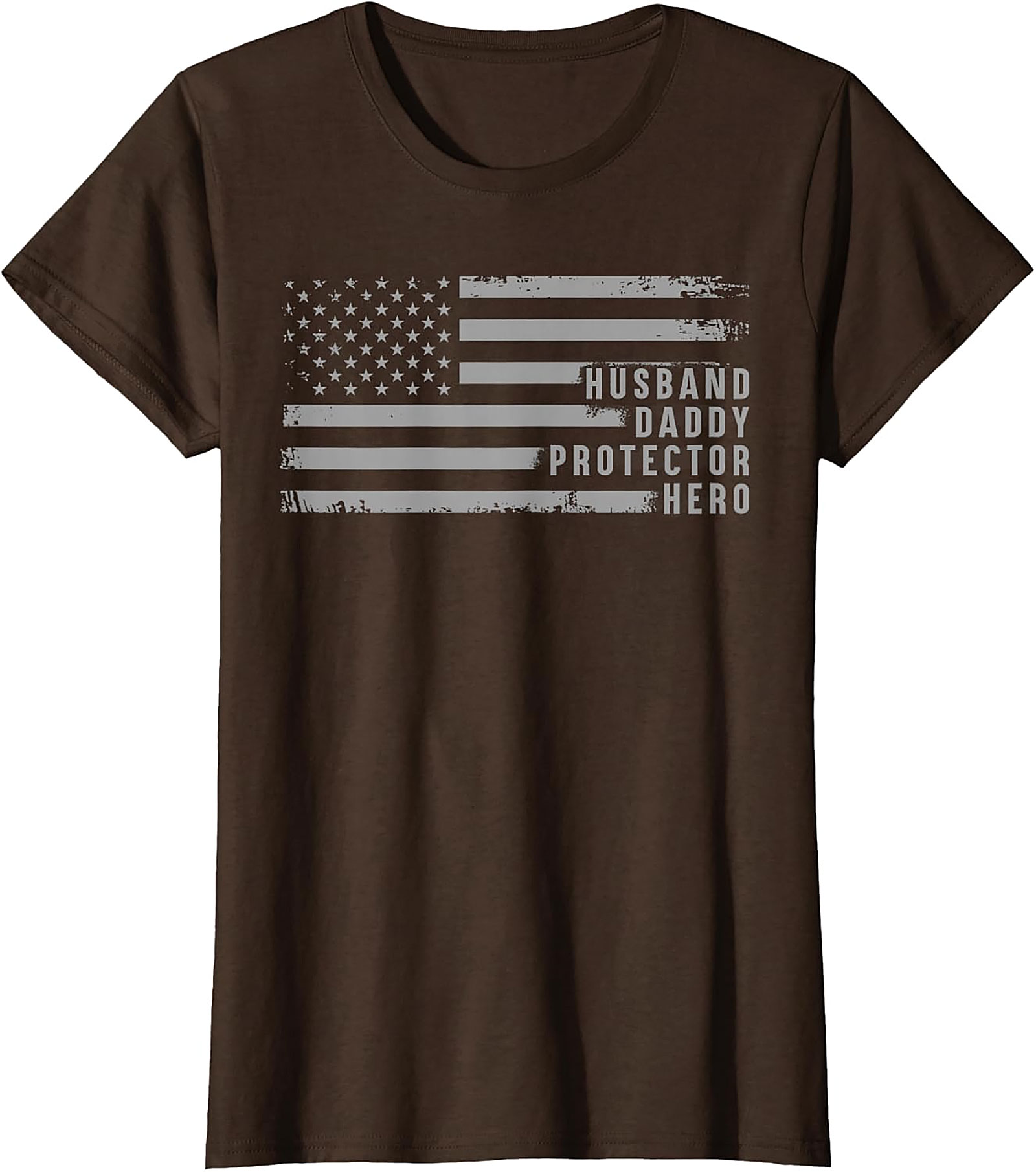 Husband Daddy Protector Hero American Flag T-Shirt | Gift for Dad