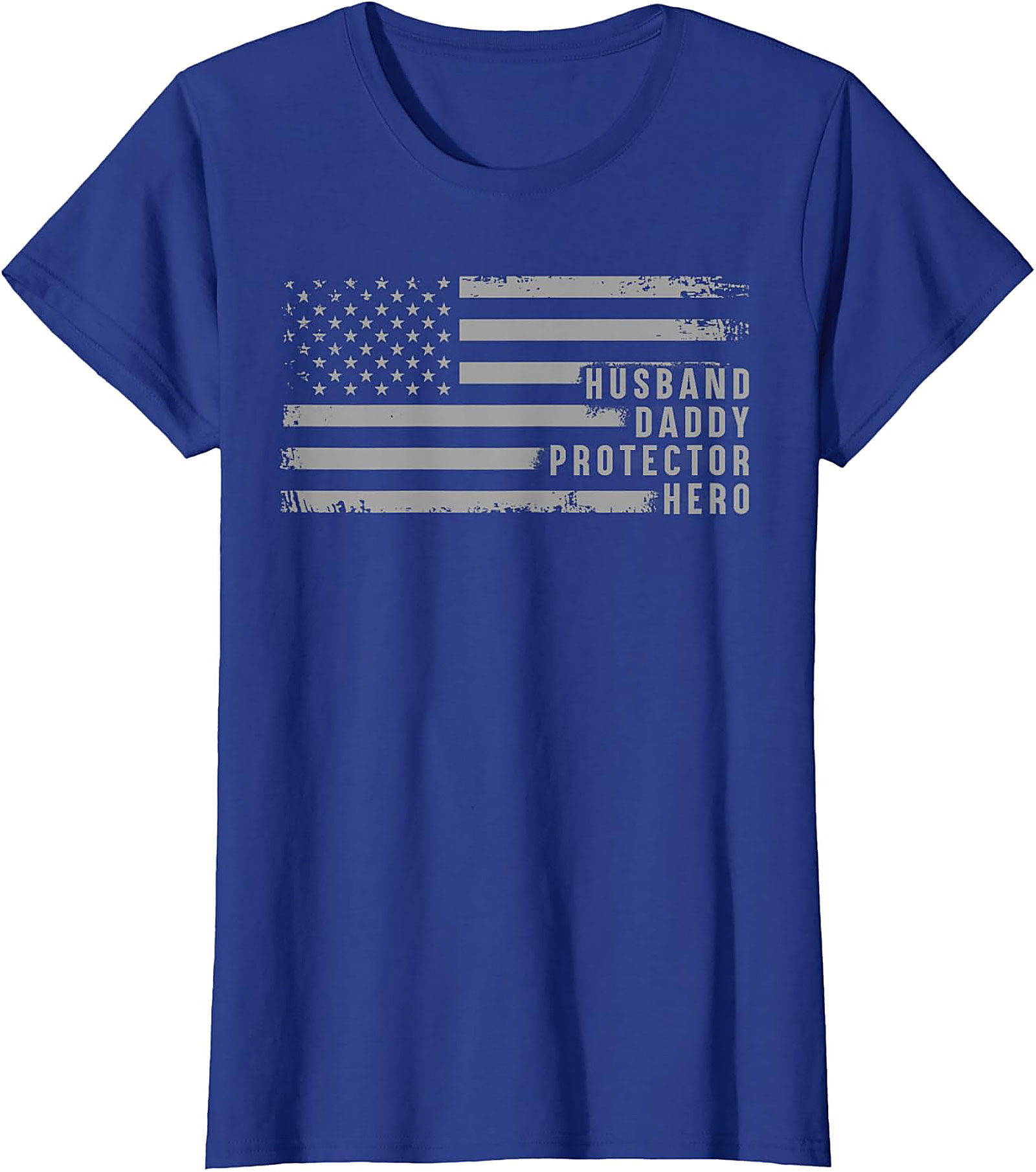Husband Daddy Protector Hero American Flag T-Shirt | Gift for Dad