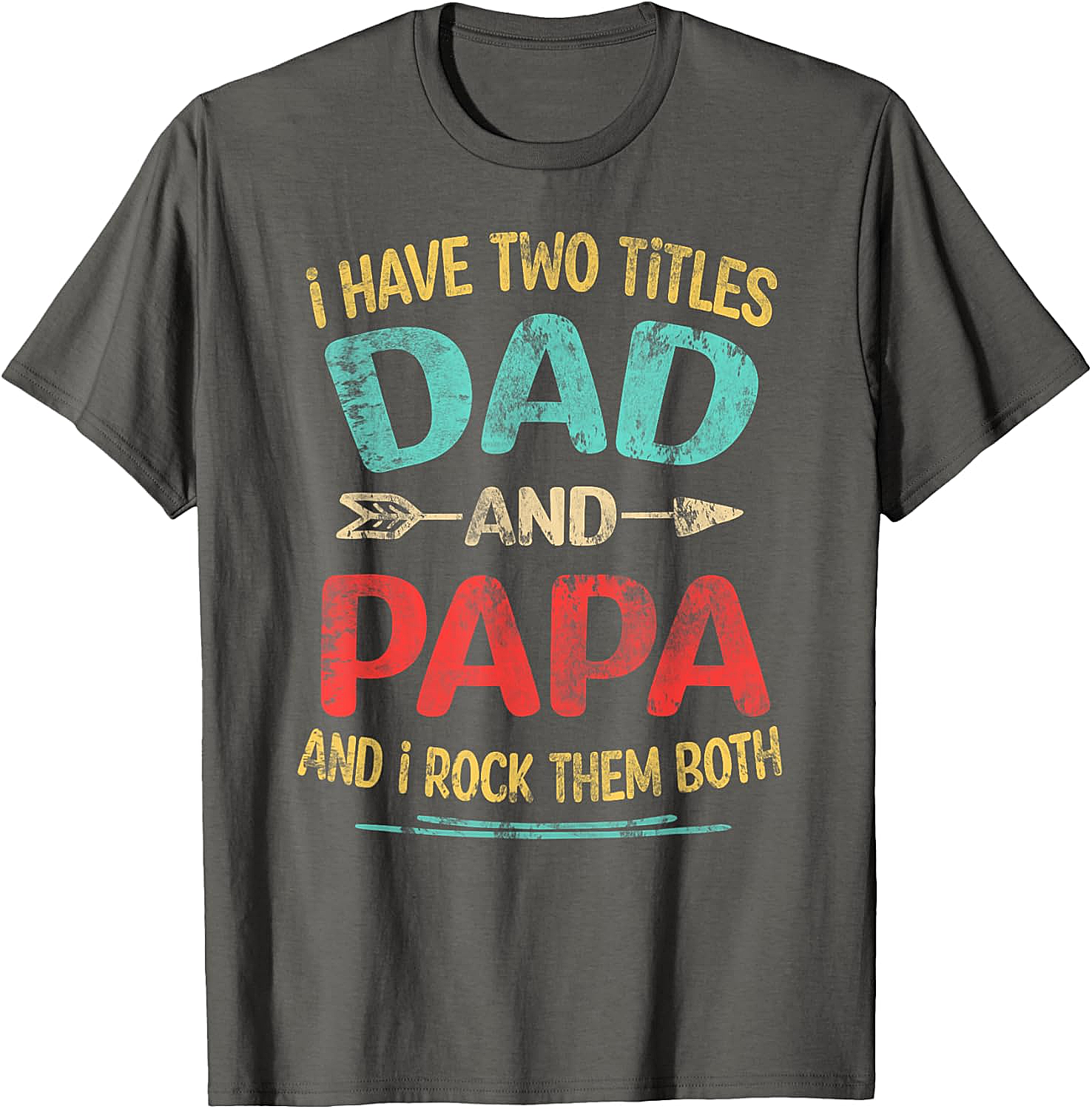 Dad and Papa Rock Them Both T-shirt Retro Gift Tee