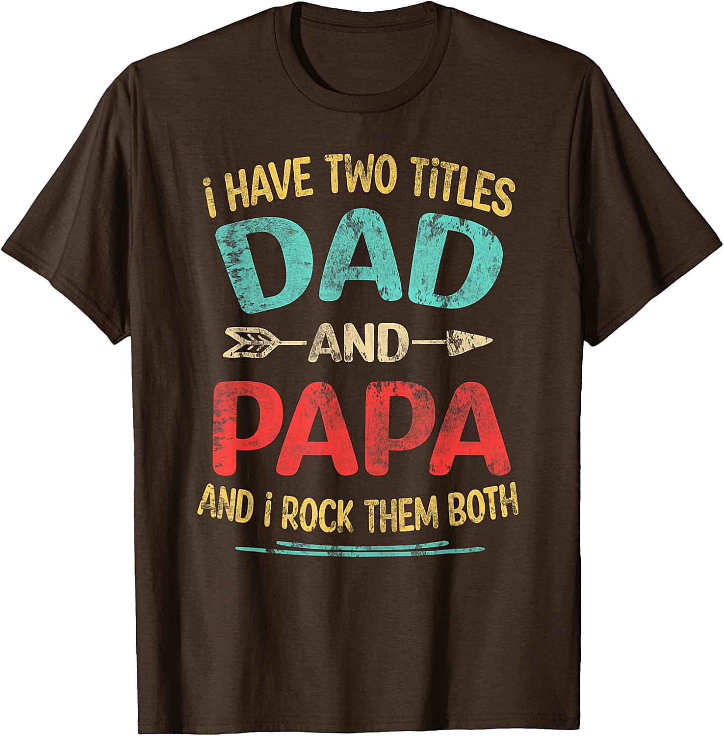 Dad and Papa Rock Them Both T-shirt Retro Gift Tee
