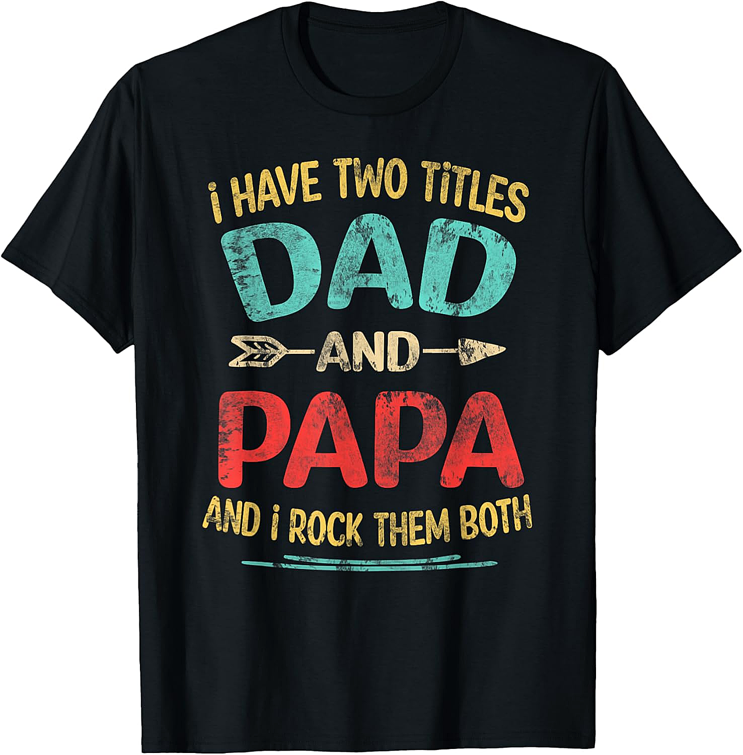 Dad and Papa Rock Them Both T-shirt Retro Gift Tee