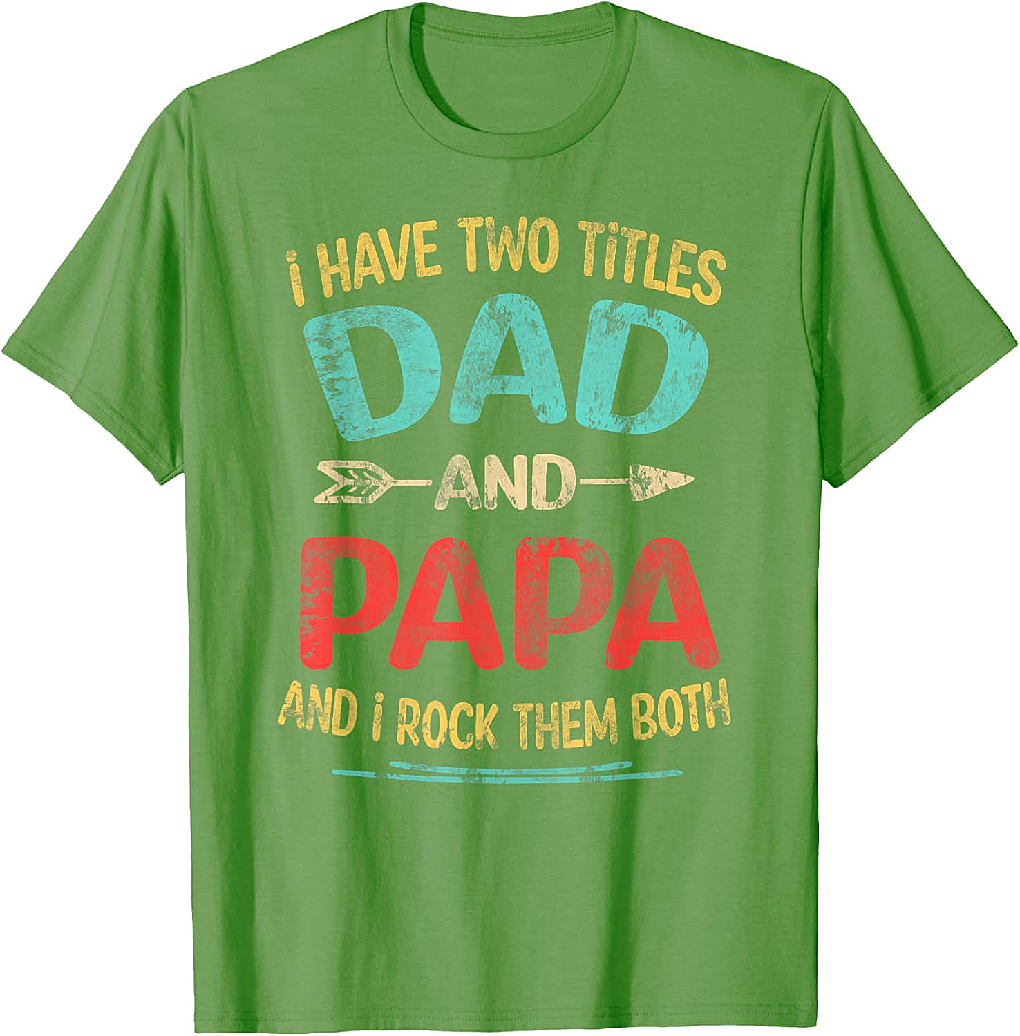 Dad and Papa Rock Them Both T-shirt Retro Gift Tee
