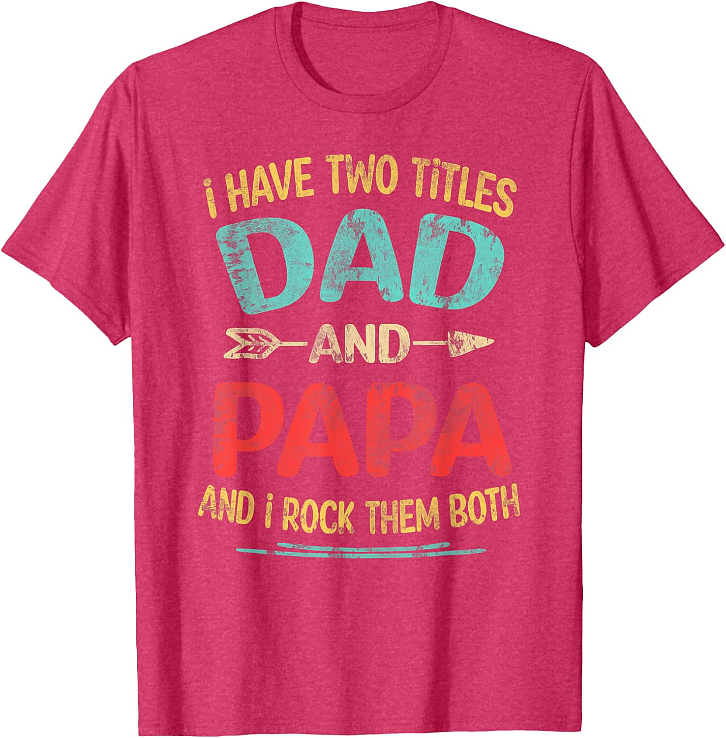 Dad and Papa Rock Them Both T-shirt Retro Gift Tee