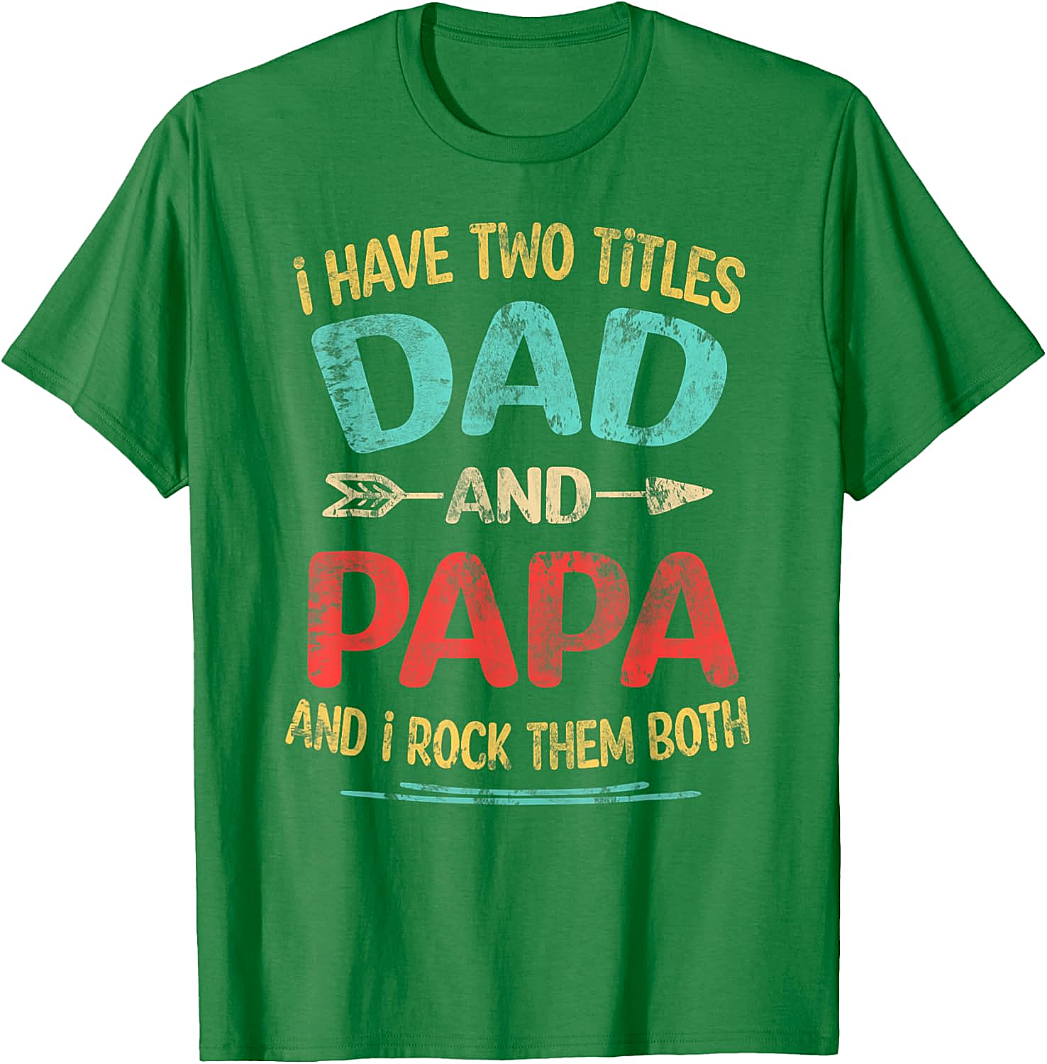 Dad and Papa Rock Them Both T-shirt Retro Gift Tee