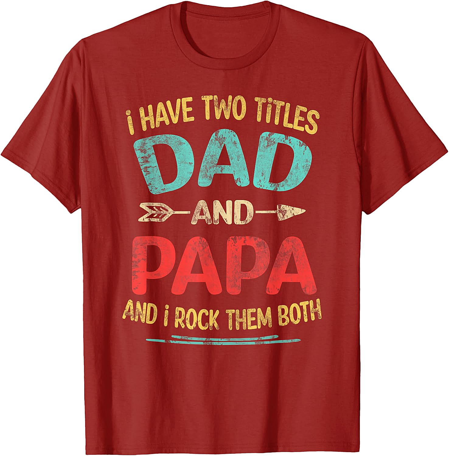Dad and Papa Rock Them Both T-shirt Retro Gift Tee