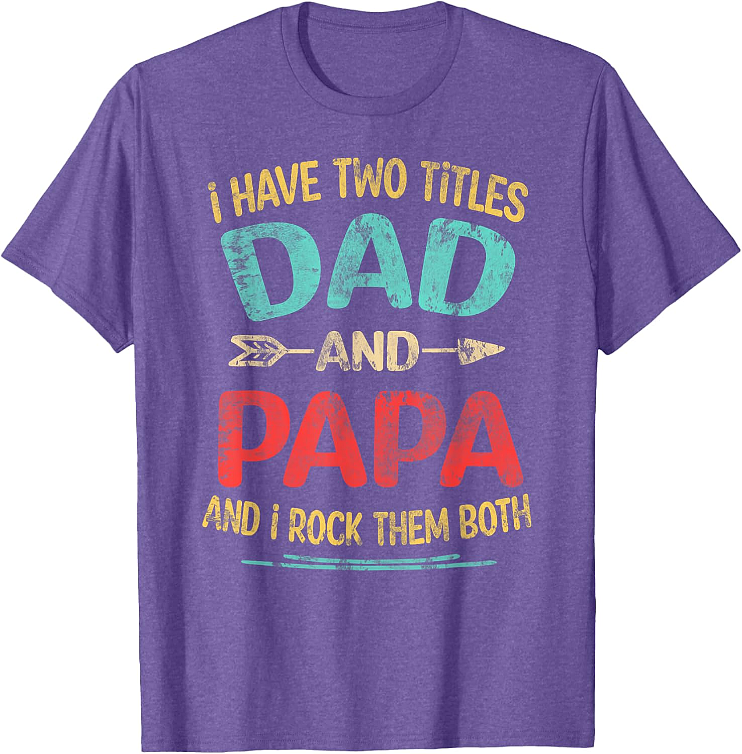 Dad and Papa Rock Them Both T-shirt Retro Gift Tee