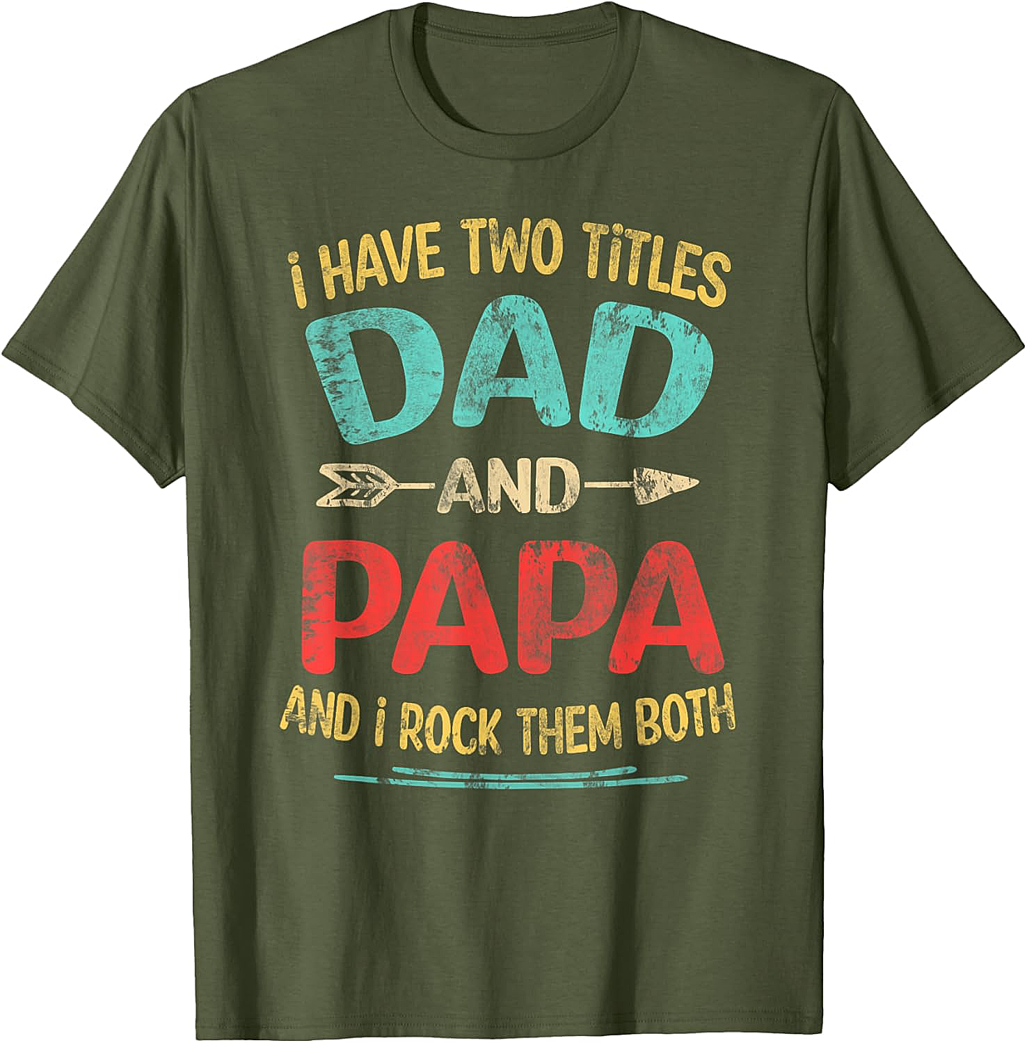 Dad and Papa Rock Them Both T-shirt Retro Gift Tee