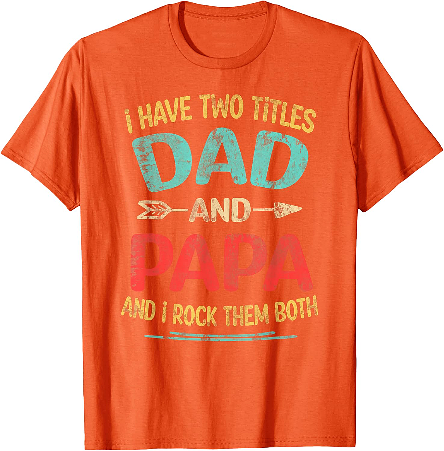 Dad and Papa Rock Them Both T-shirt Retro Gift Tee