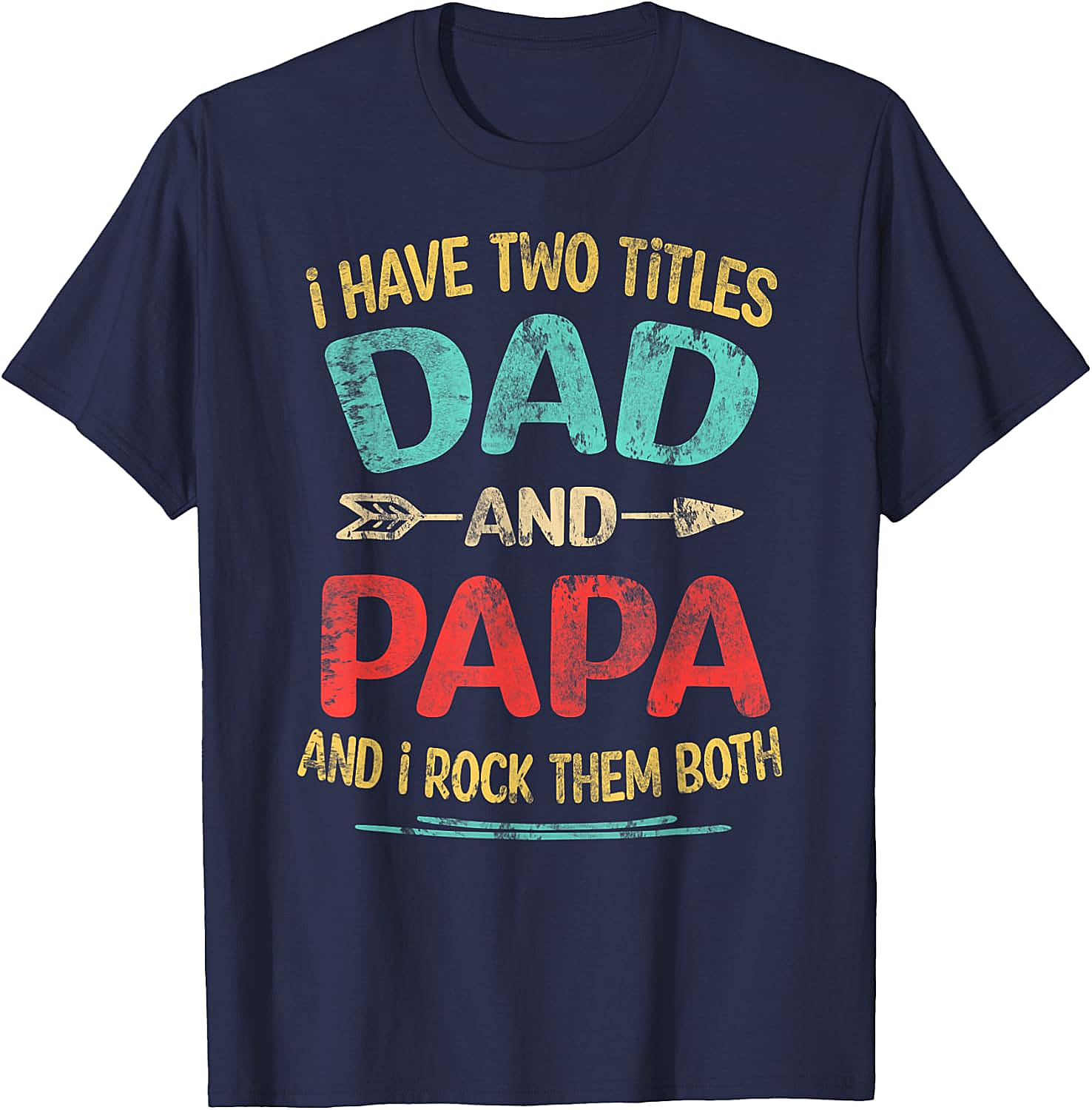 Dad and Papa Rock Them Both T-shirt Retro Gift Tee