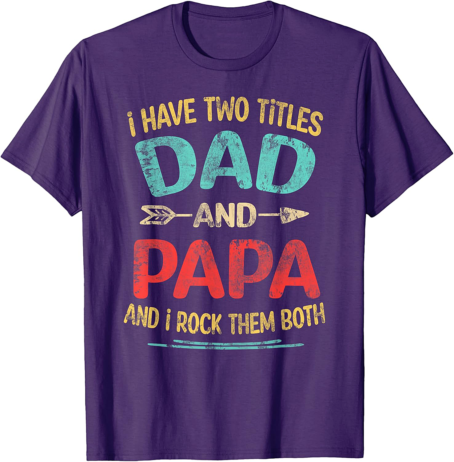 Dad and Papa Rock Them Both T-shirt Retro Gift Tee