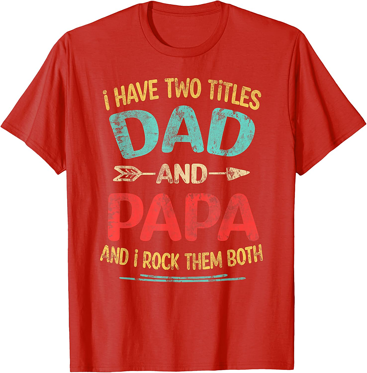 Dad and Papa Rock Them Both T-shirt Retro Gift Tee