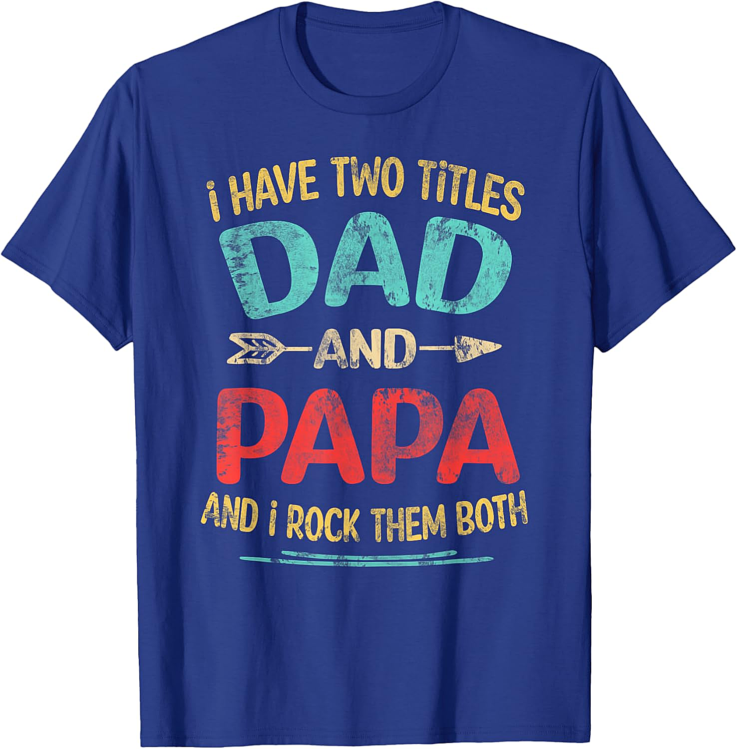 Dad and Papa Rock Them Both T-shirt Retro Gift Tee