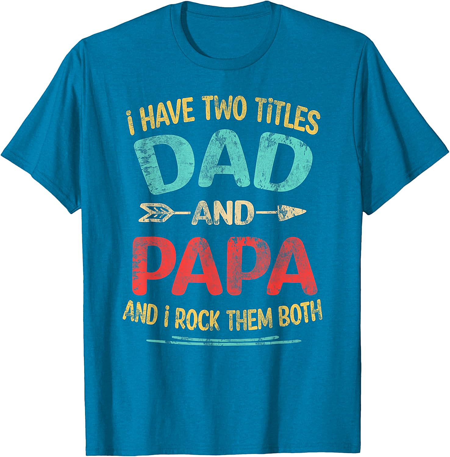Dad and Papa Rock Them Both T-shirt Retro Gift Tee