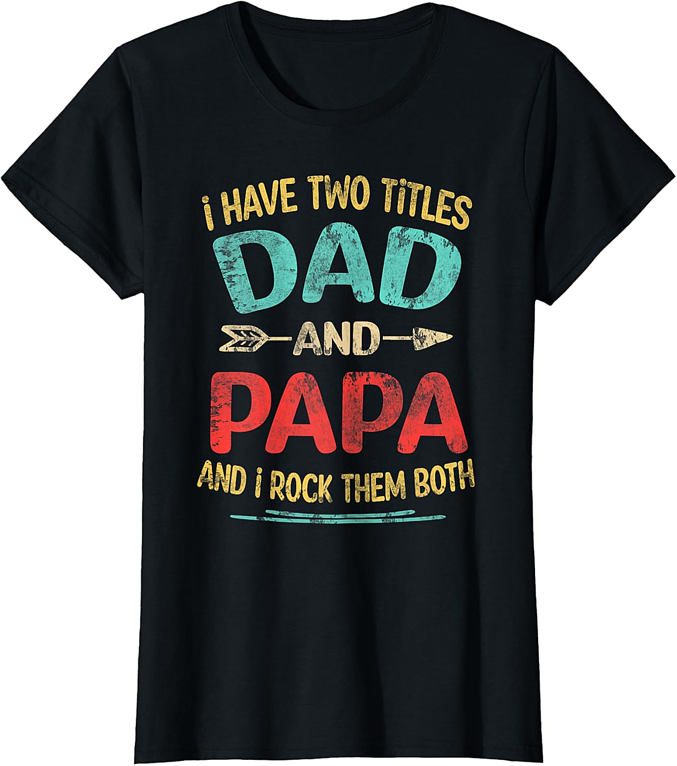 Dad and Papa Rock Them Both T-shirt Retro Gift Tee