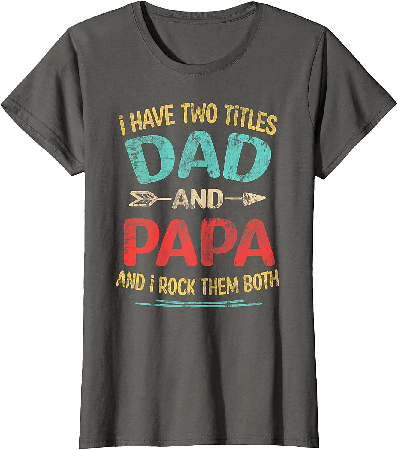 Dad and Papa Rock Them Both T-shirt Retro Gift Tee