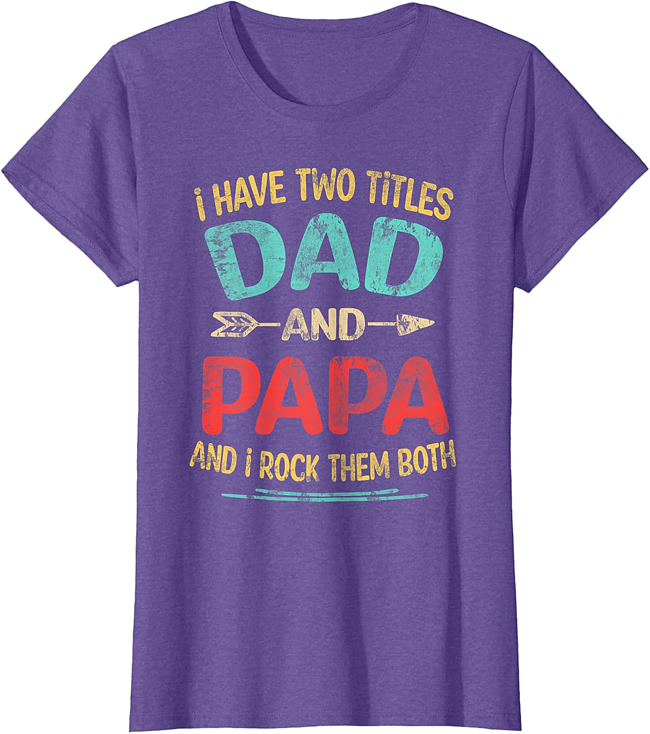 Dad and Papa Rock Them Both T-shirt Retro Gift Tee