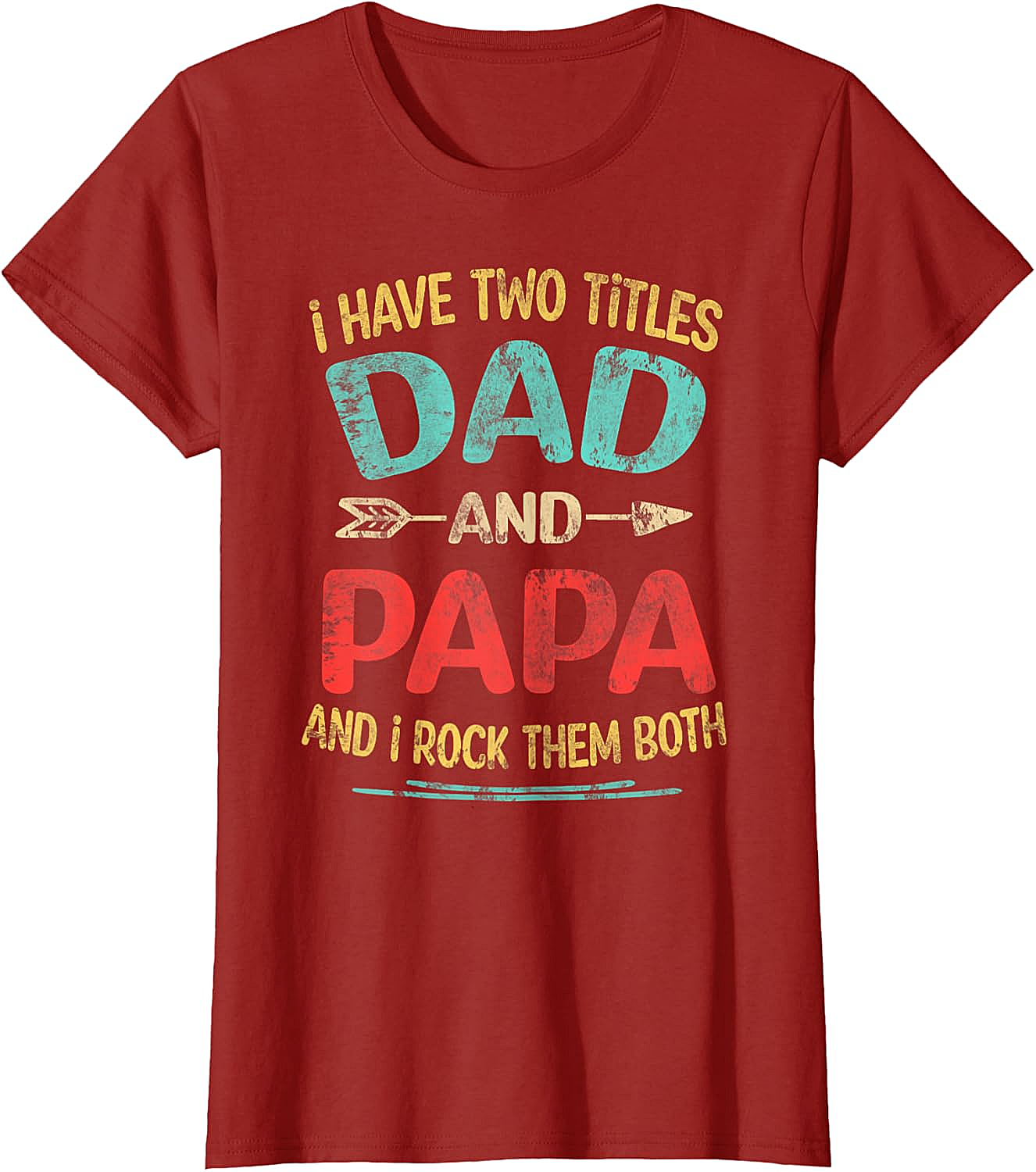 Dad and Papa Rock Them Both T-shirt Retro Gift Tee