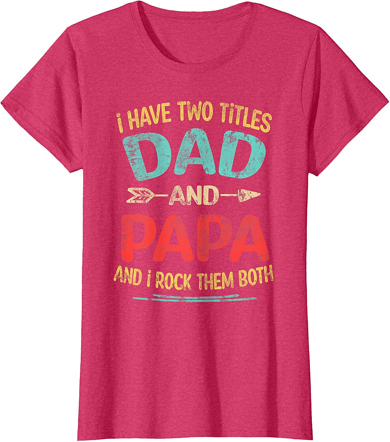 Dad and Papa Rock Them Both T-shirt Retro Gift Tee