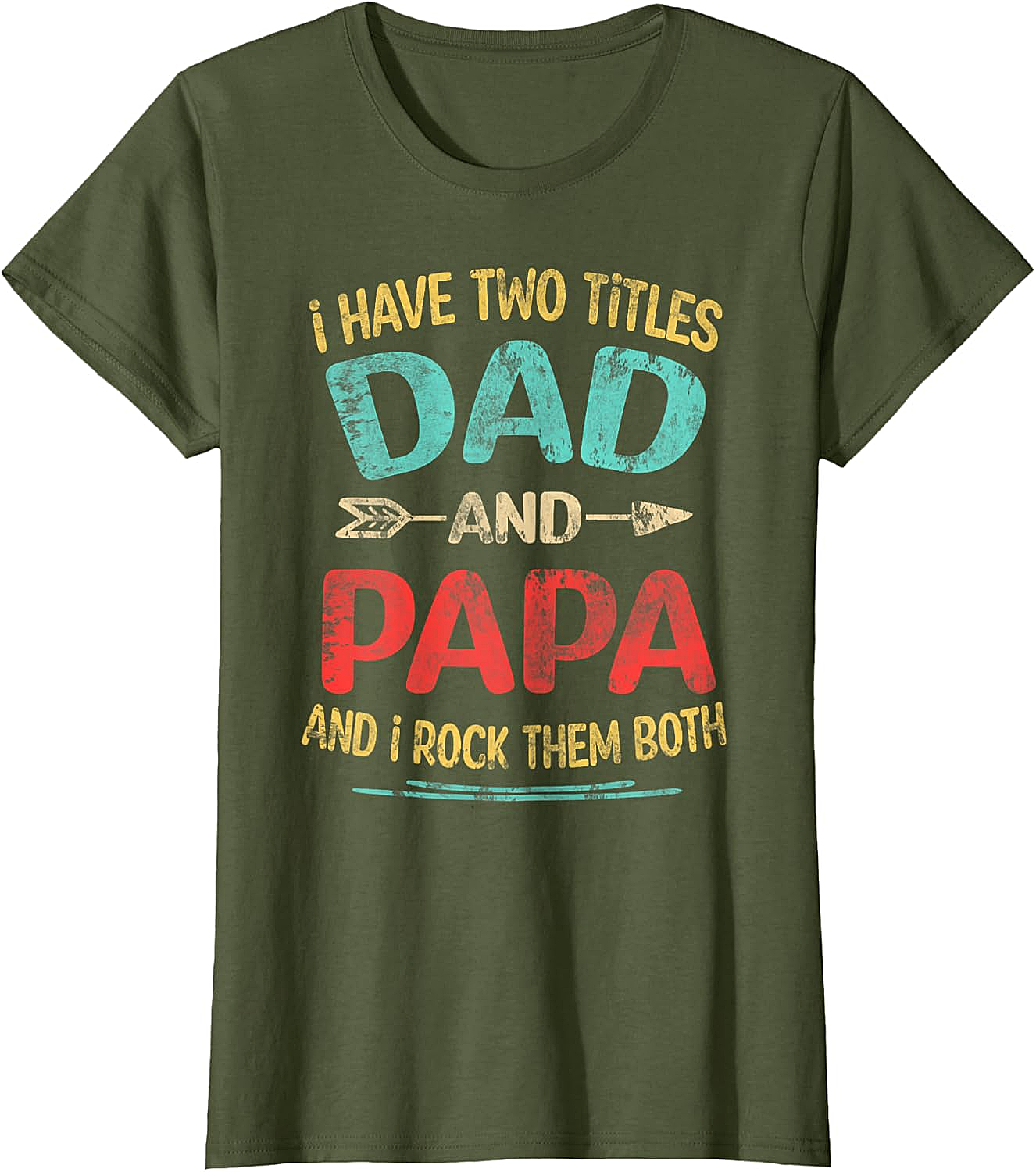 Dad and Papa Rock Them Both T-shirt Retro Gift Tee