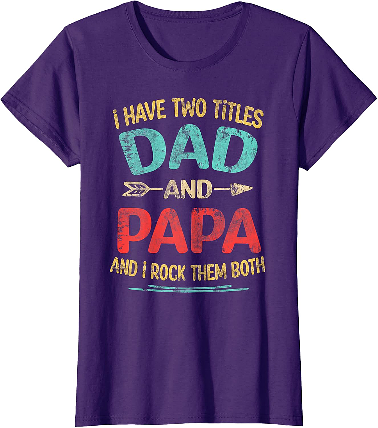 Dad and Papa Rock Them Both T-shirt Retro Gift Tee