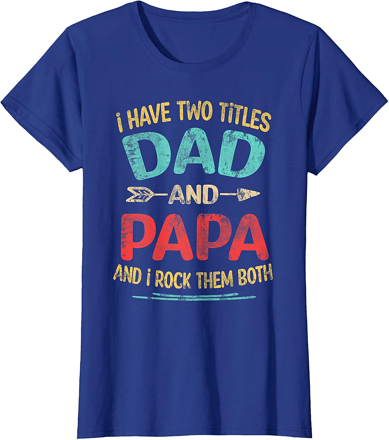 Dad and Papa Rock Them Both T-shirt Retro Gift Tee