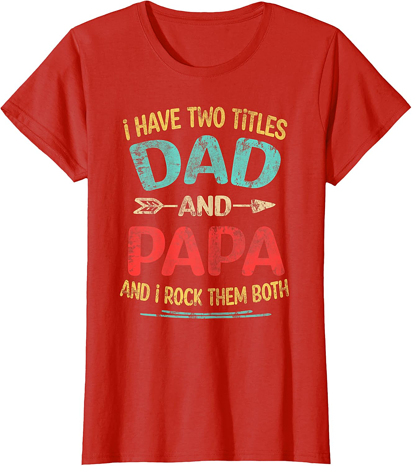 Dad and Papa Rock Them Both T-shirt Retro Gift Tee