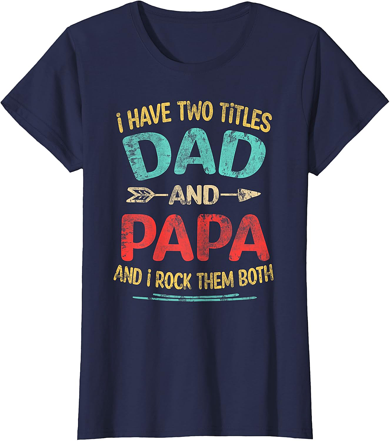 Dad and Papa Rock Them Both T-shirt Retro Gift Tee