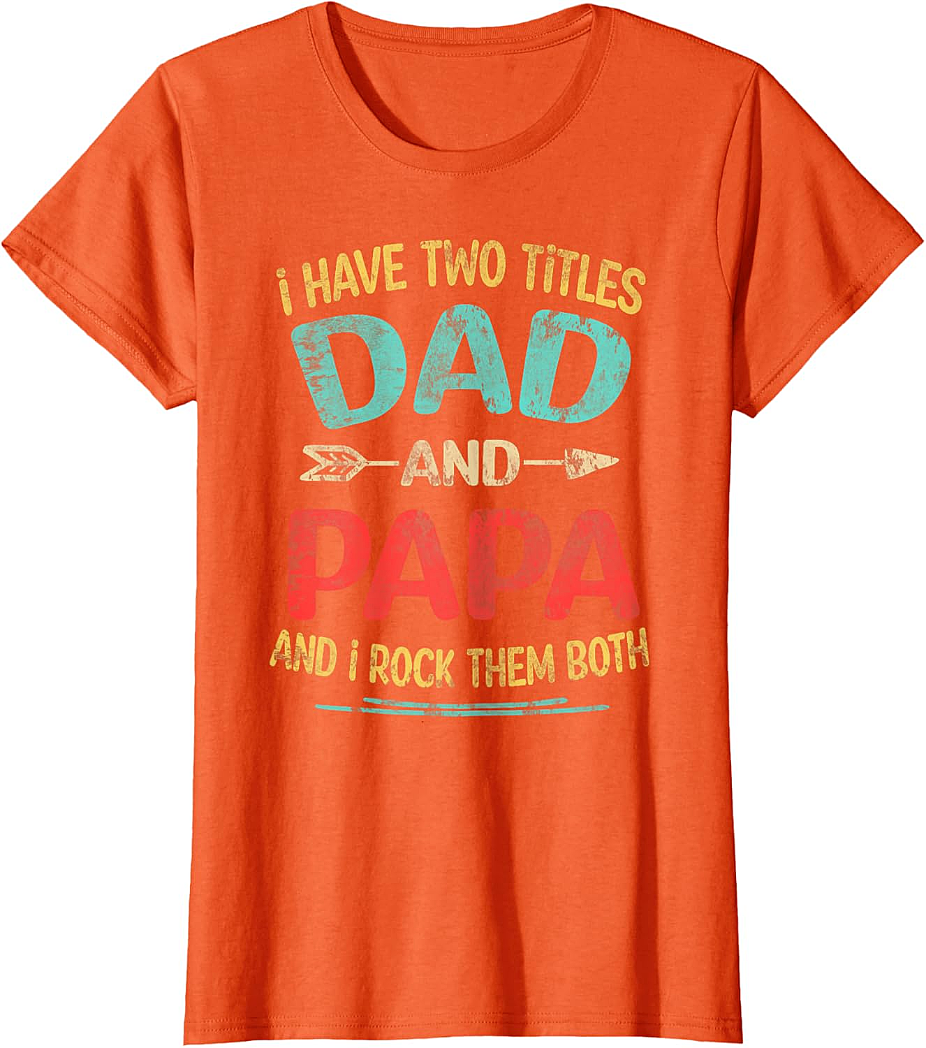 Dad and Papa Rock Them Both T-shirt Retro Gift Tee
