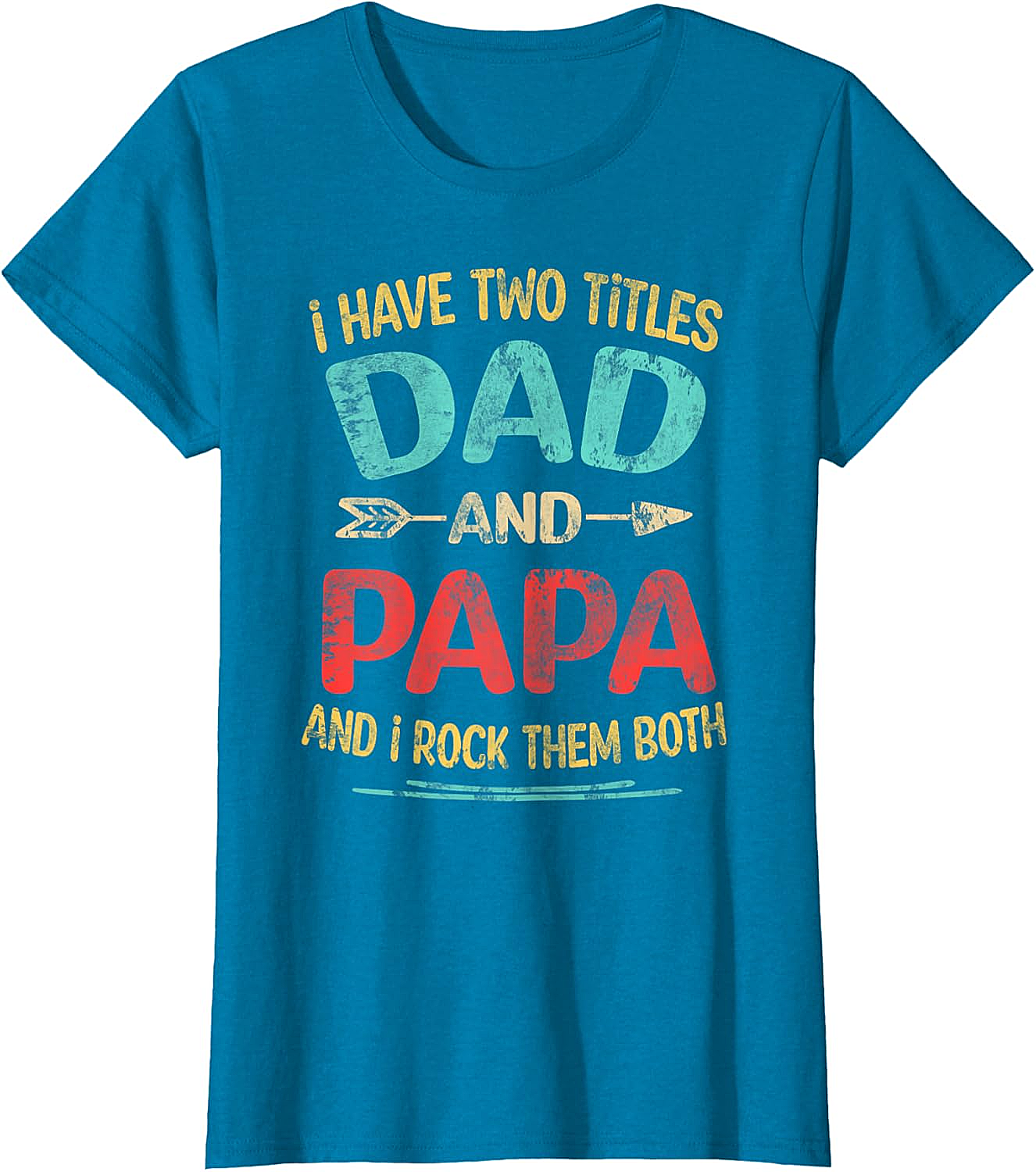 Dad and Papa Rock Them Both T-shirt Retro Gift Tee