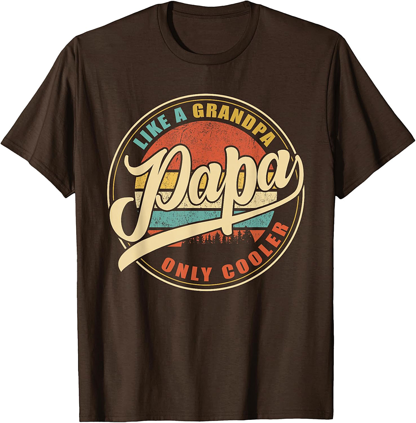Papa Like A Grandpa Only Cooler T-Shirt | Retro Gift Tee