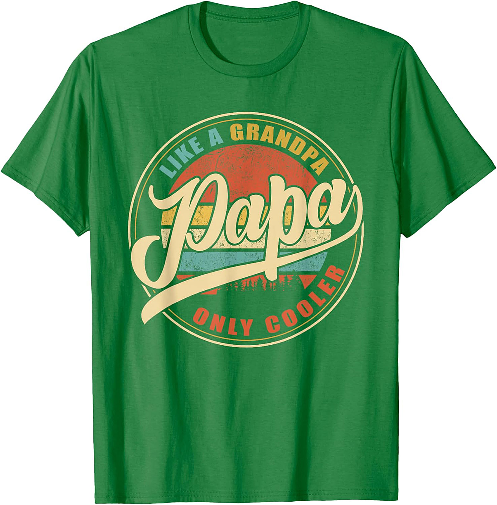 Papa Like A Grandpa Only Cooler T-Shirt | Retro Gift Tee