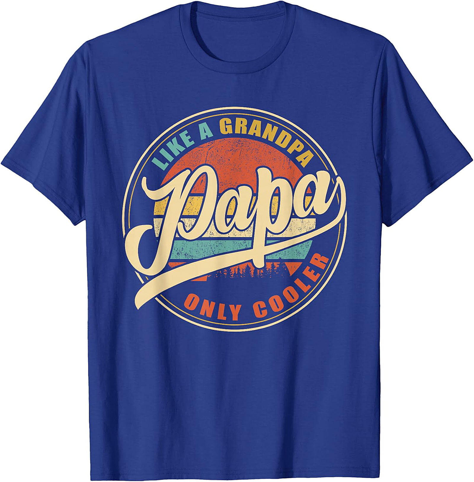 Papa Like A Grandpa Only Cooler T-Shirt | Retro Gift Tee