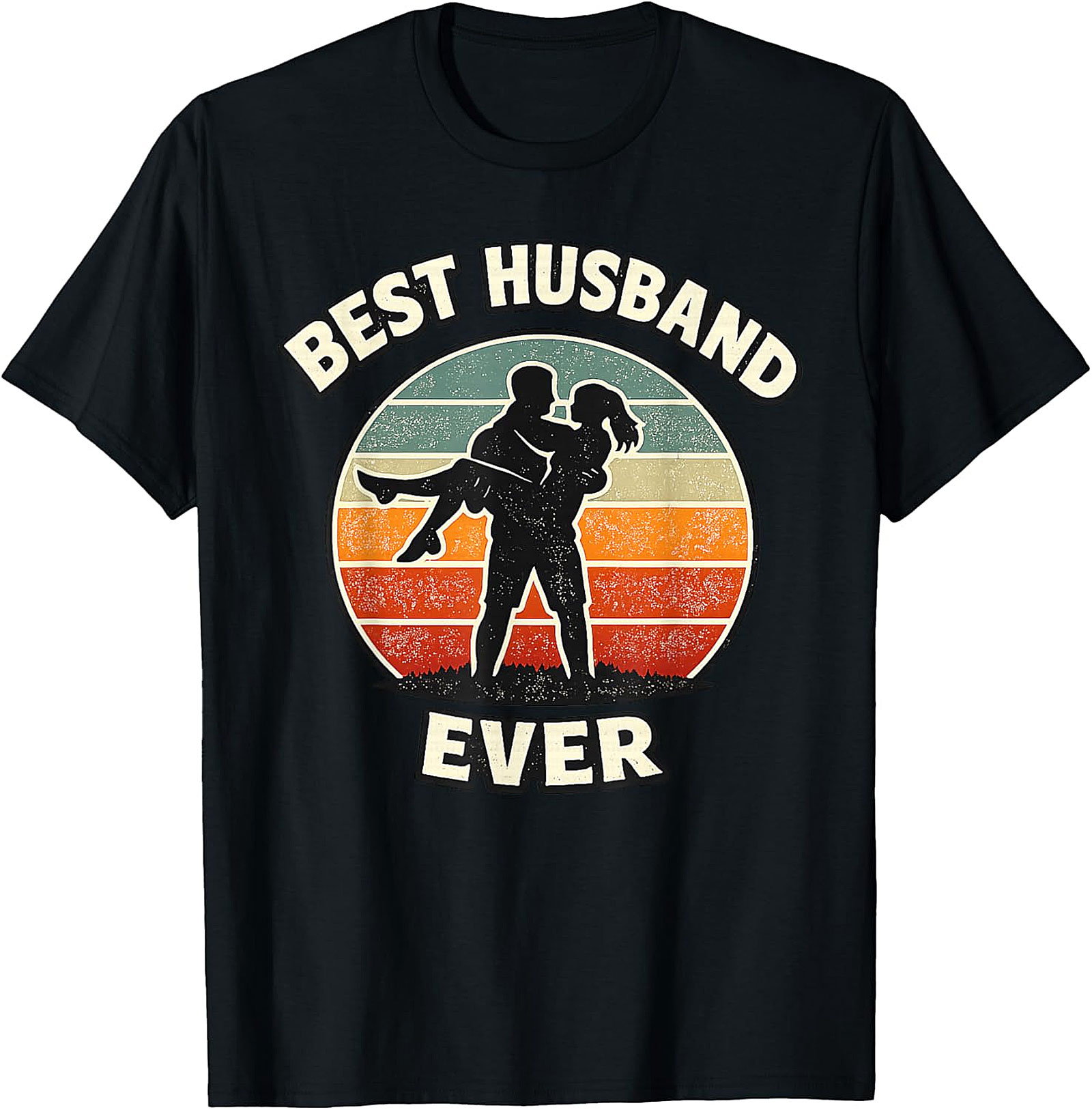 Best Husband Ever Retro Sunset T-Shirt - Perfect Gift Idea