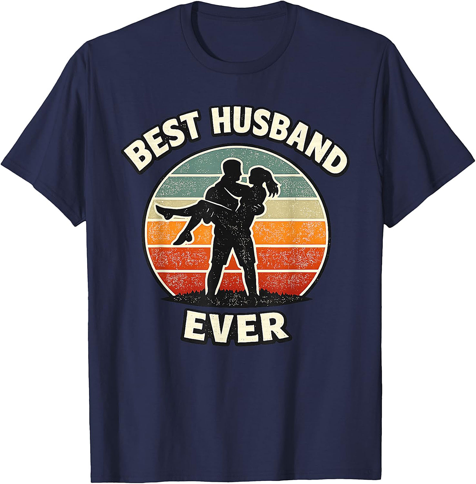 Best Husband Ever Retro Sunset T-Shirt - Perfect Gift Idea