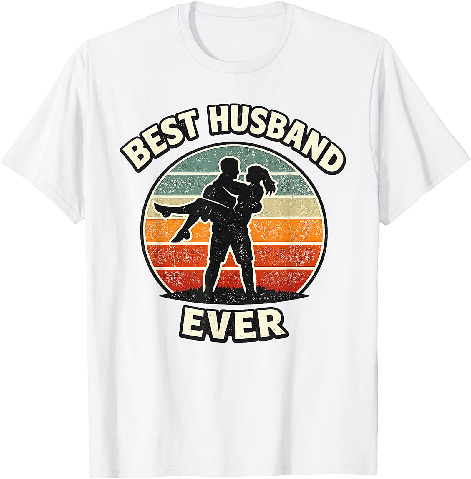 Best Husband Ever Retro Sunset T-Shirt - Perfect Gift Idea